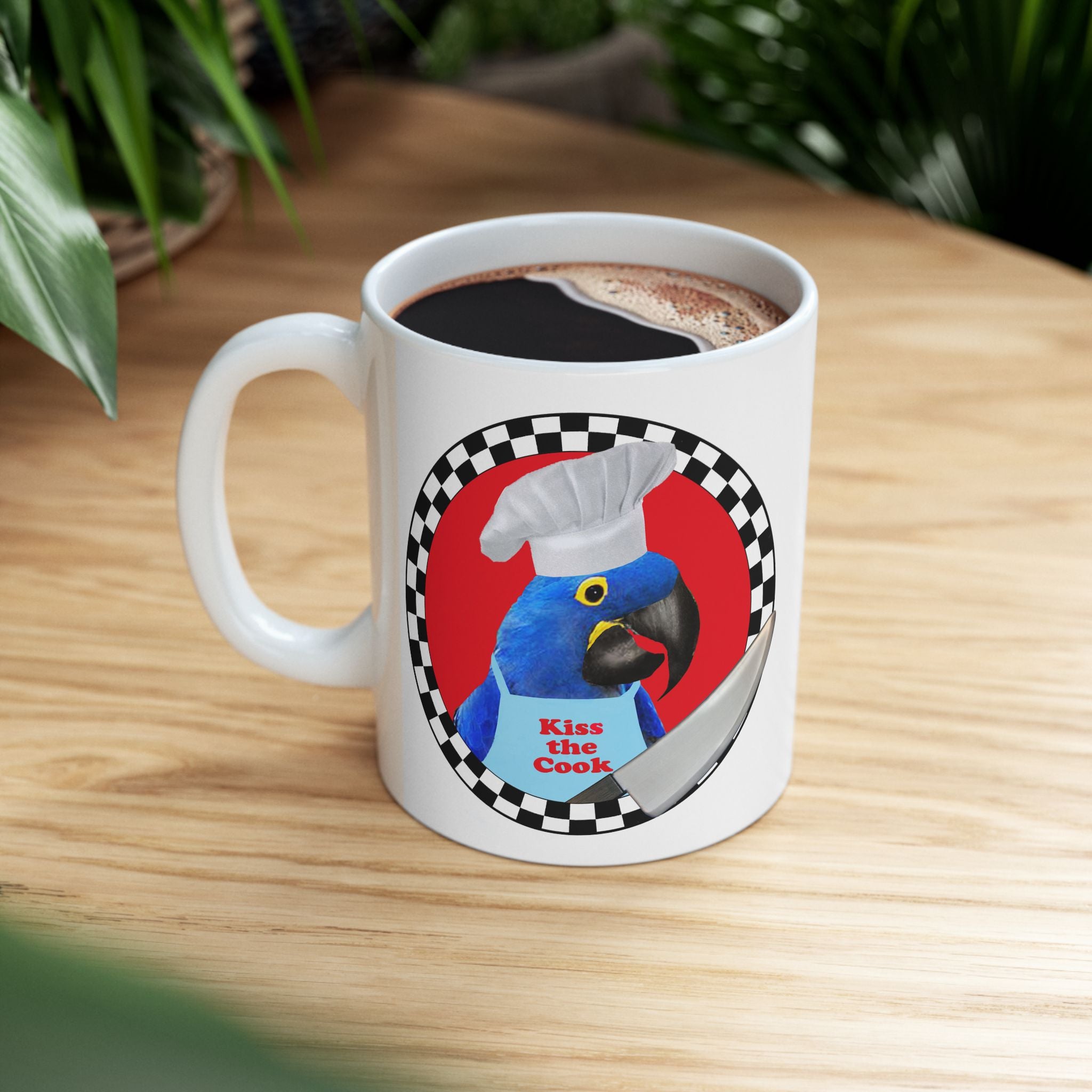 Kiss The Cook Hyacinth Mug