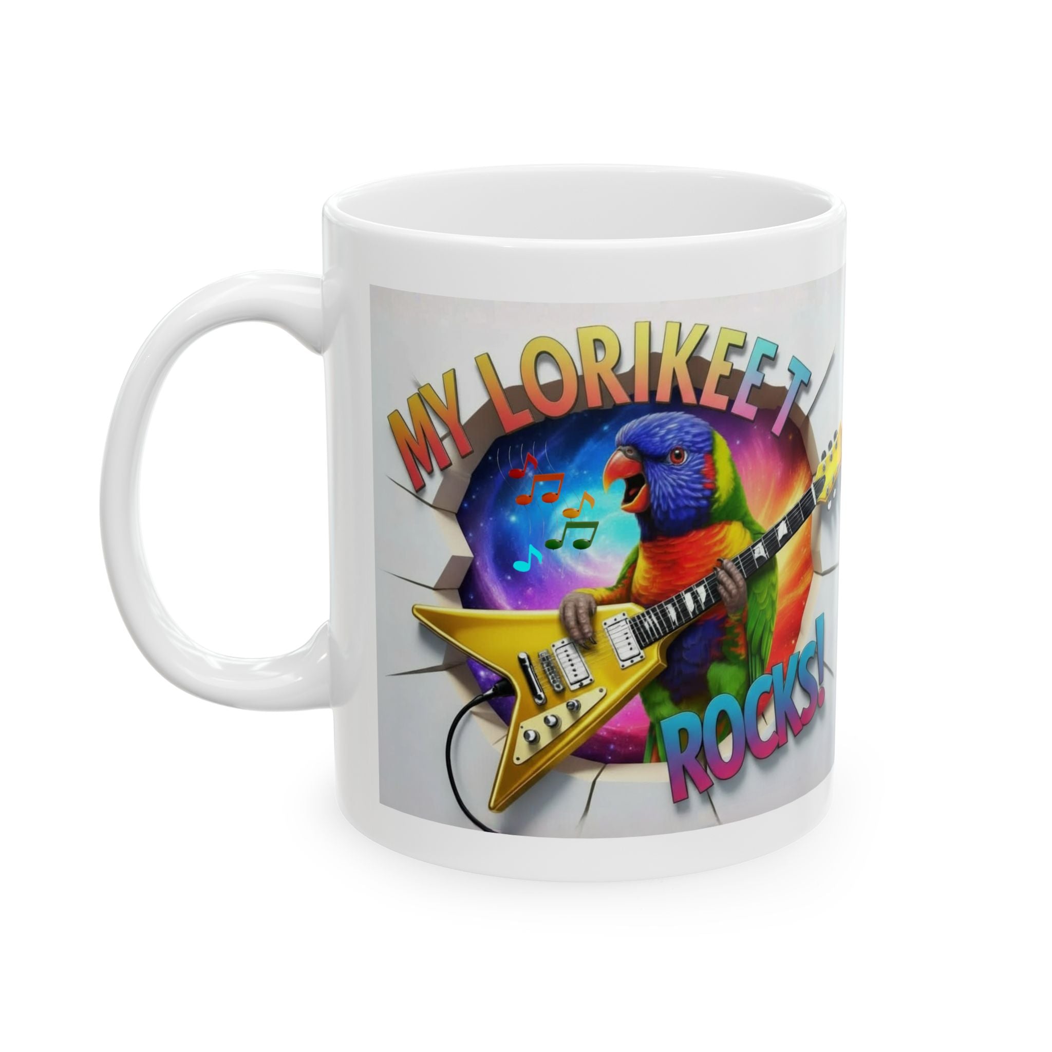 My Lorikeet Rocks Guitar Mug