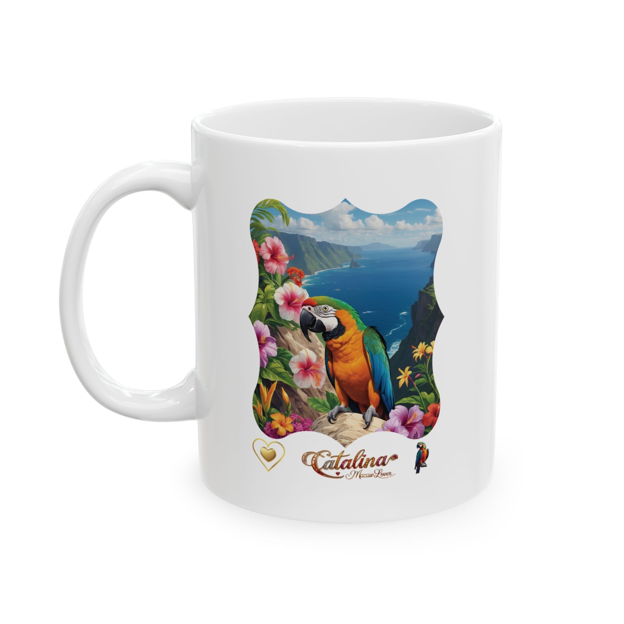 Catalina Macaw Lover Floral Mug