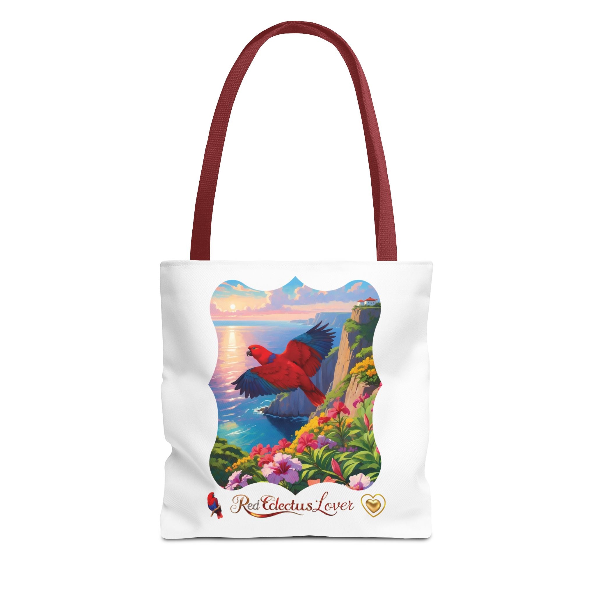 Red Eclectus Tote Bag