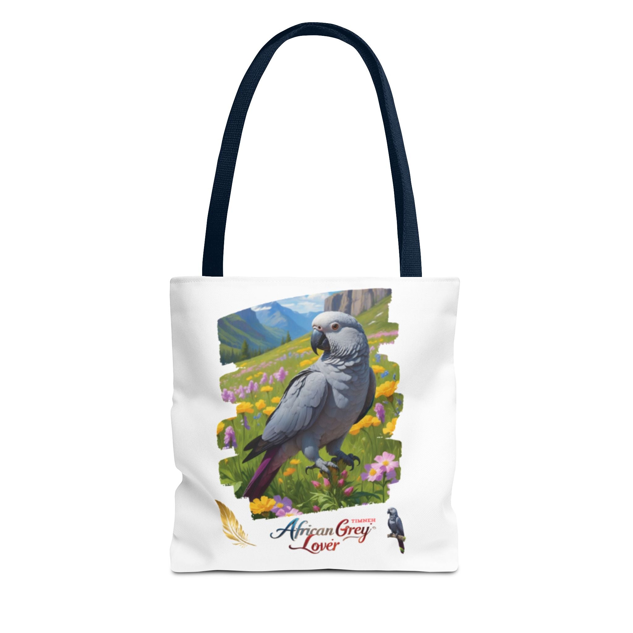 African Grey Timneh Floral Tote Bag