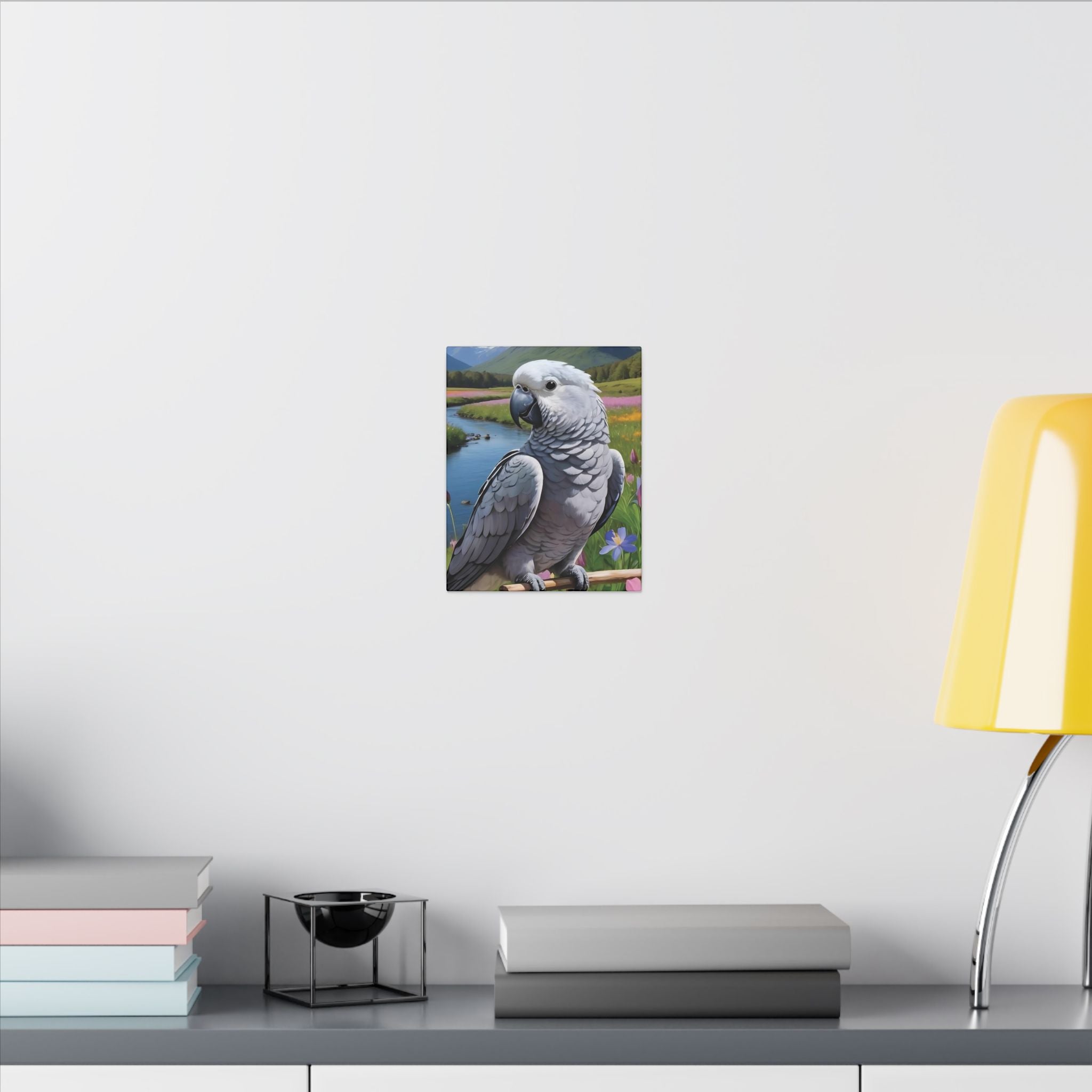 African Grey Congo Canvas Art Wall Hanging