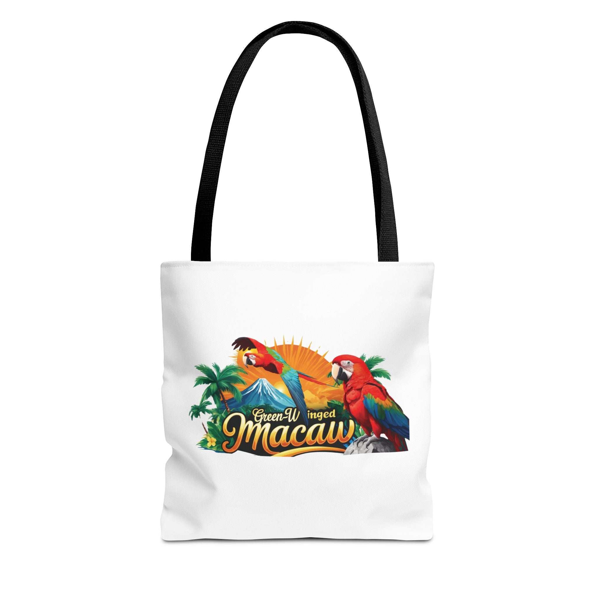 Rainbow Green Winged Macaw Tote Bag