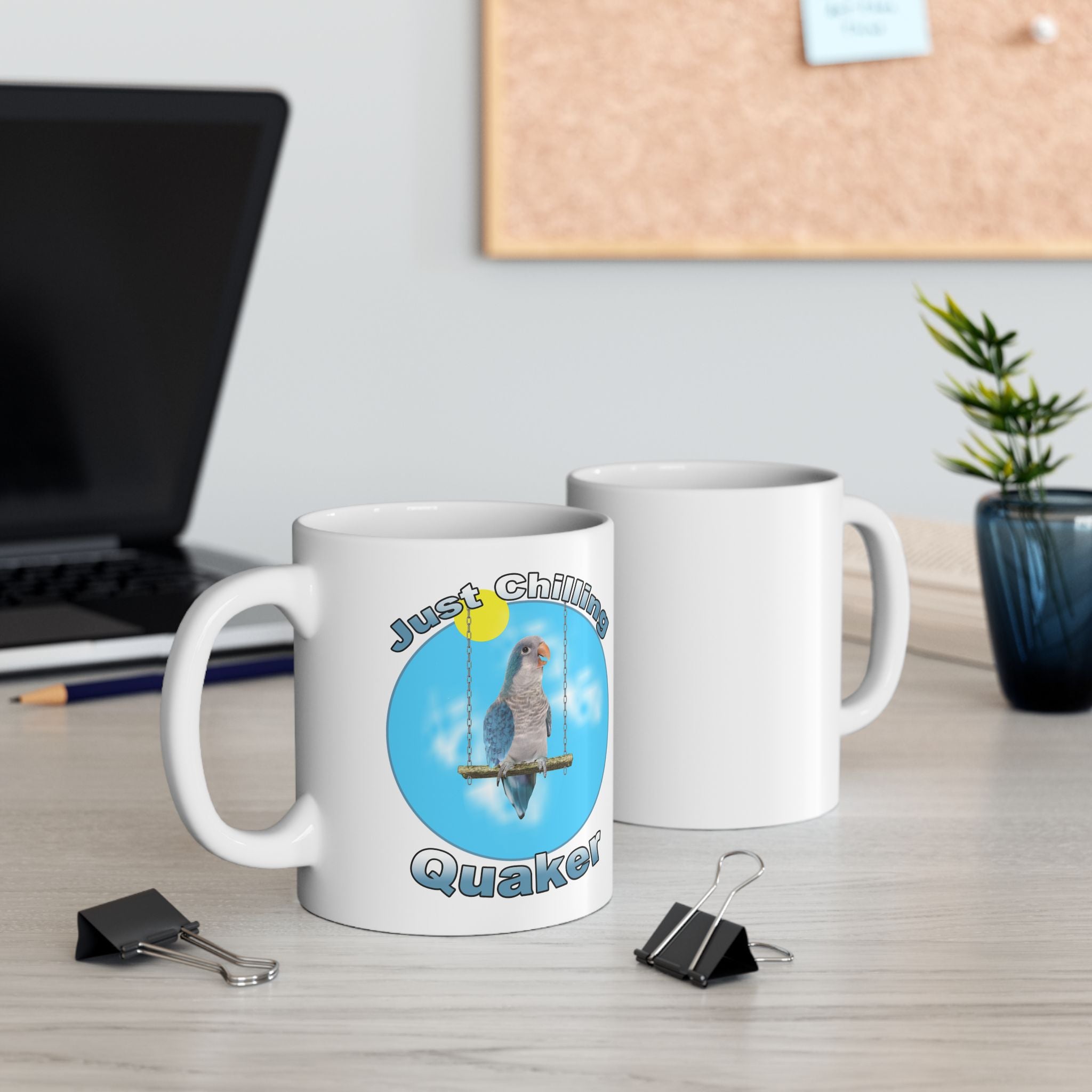 Just Chilling Swing Blue Quaker Mug