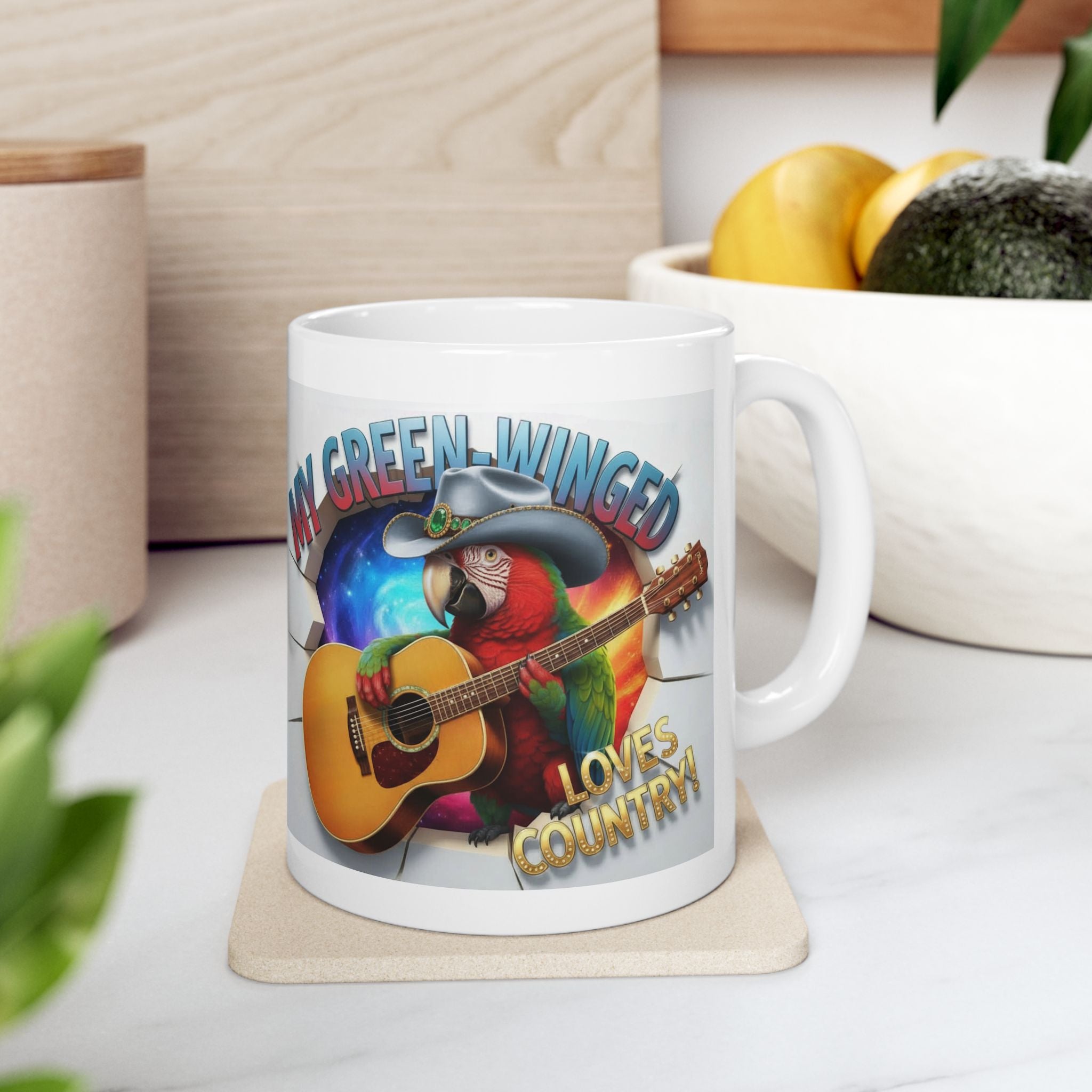 My Green Winged Loves Country Mug