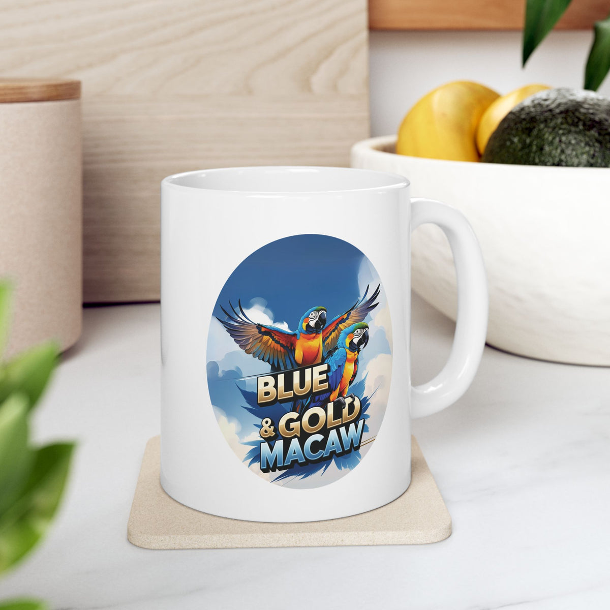 Blue & Gold Macaw Flying Mug