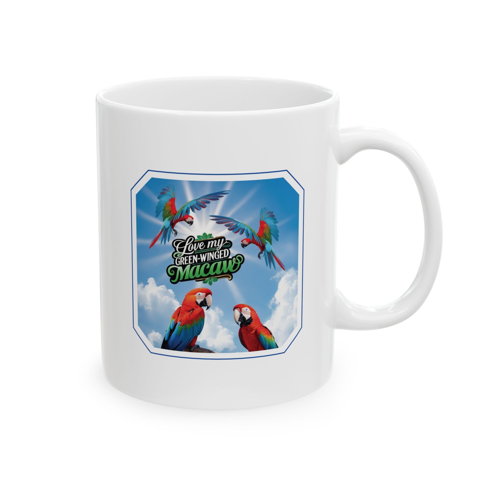Love My Green Winged Macaw Mug