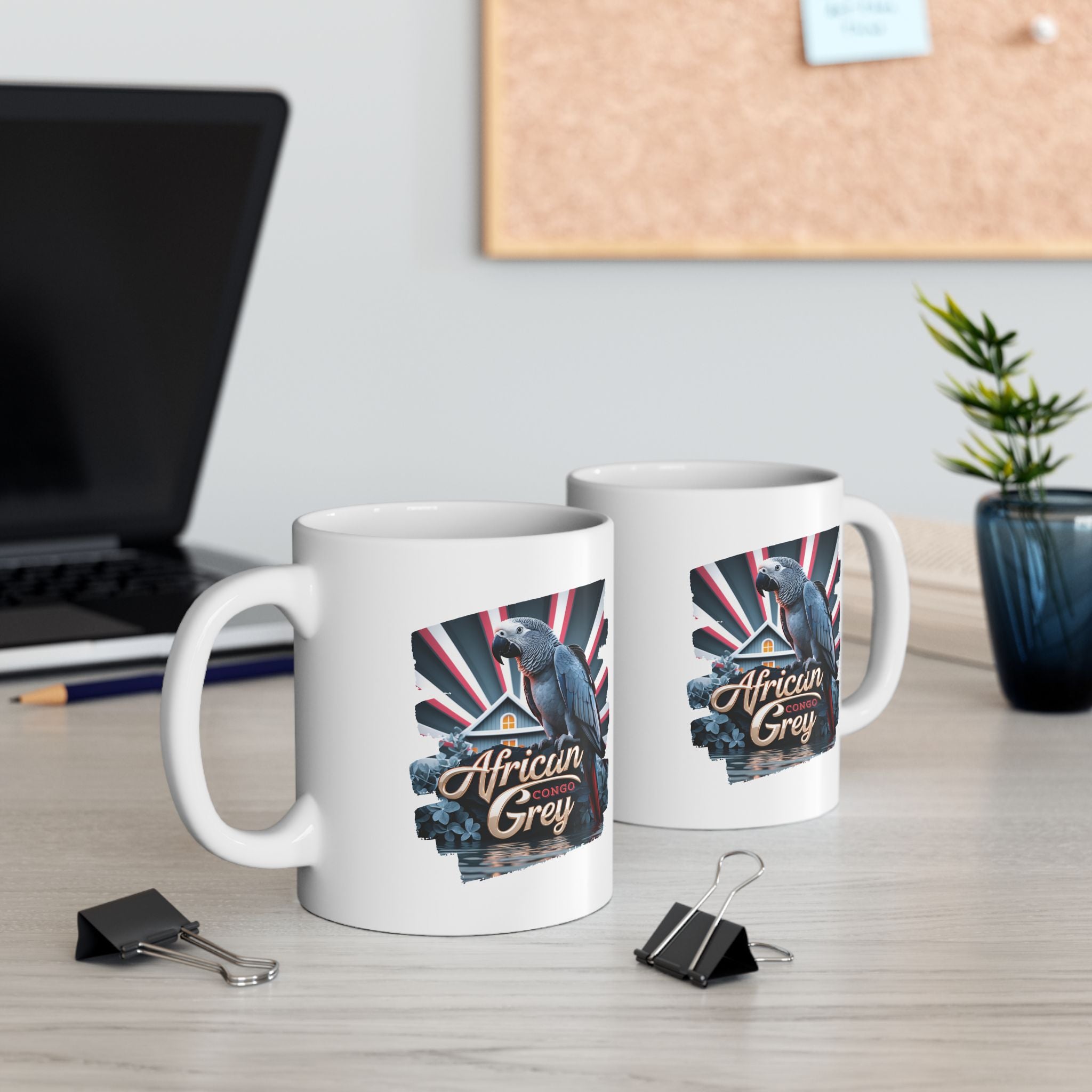 African Grey Congo Ceramic Mug