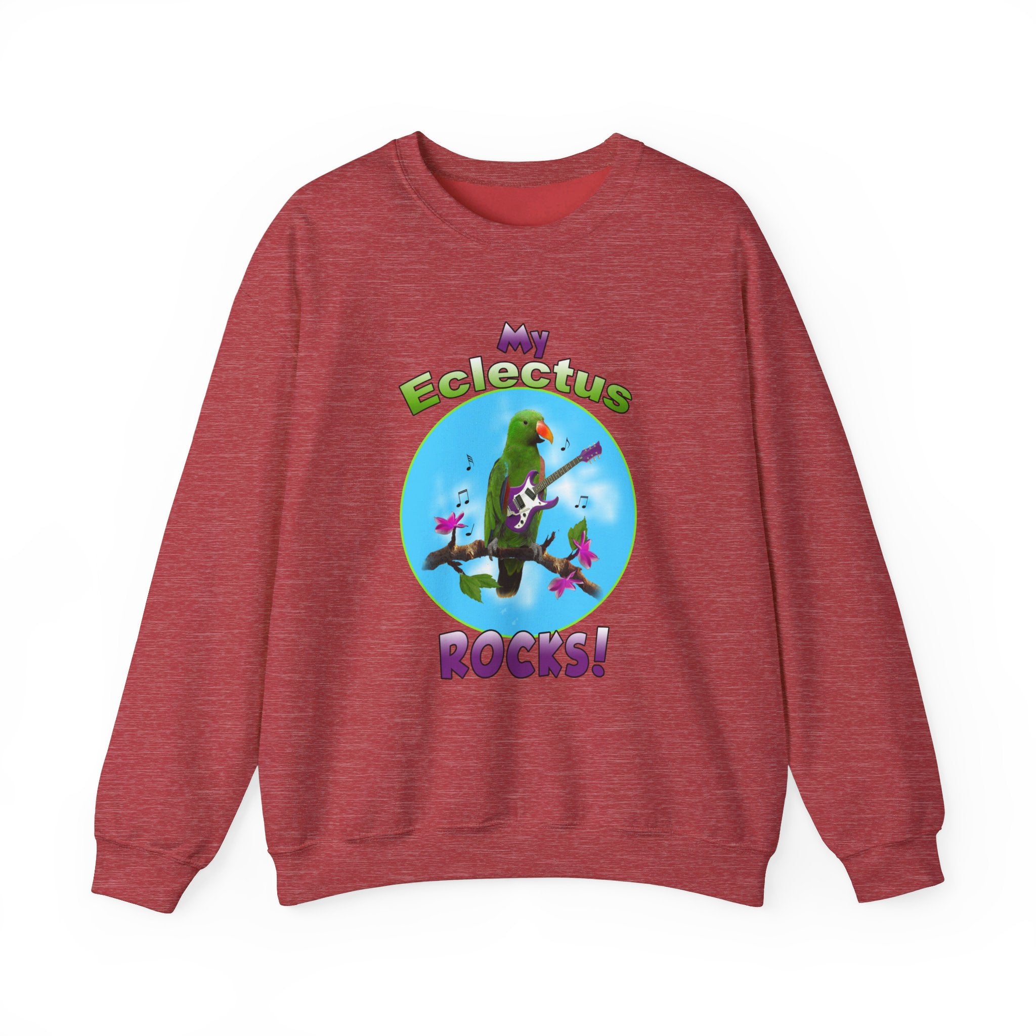 My Green Eclectus Rocks Guitar Sweatshirt