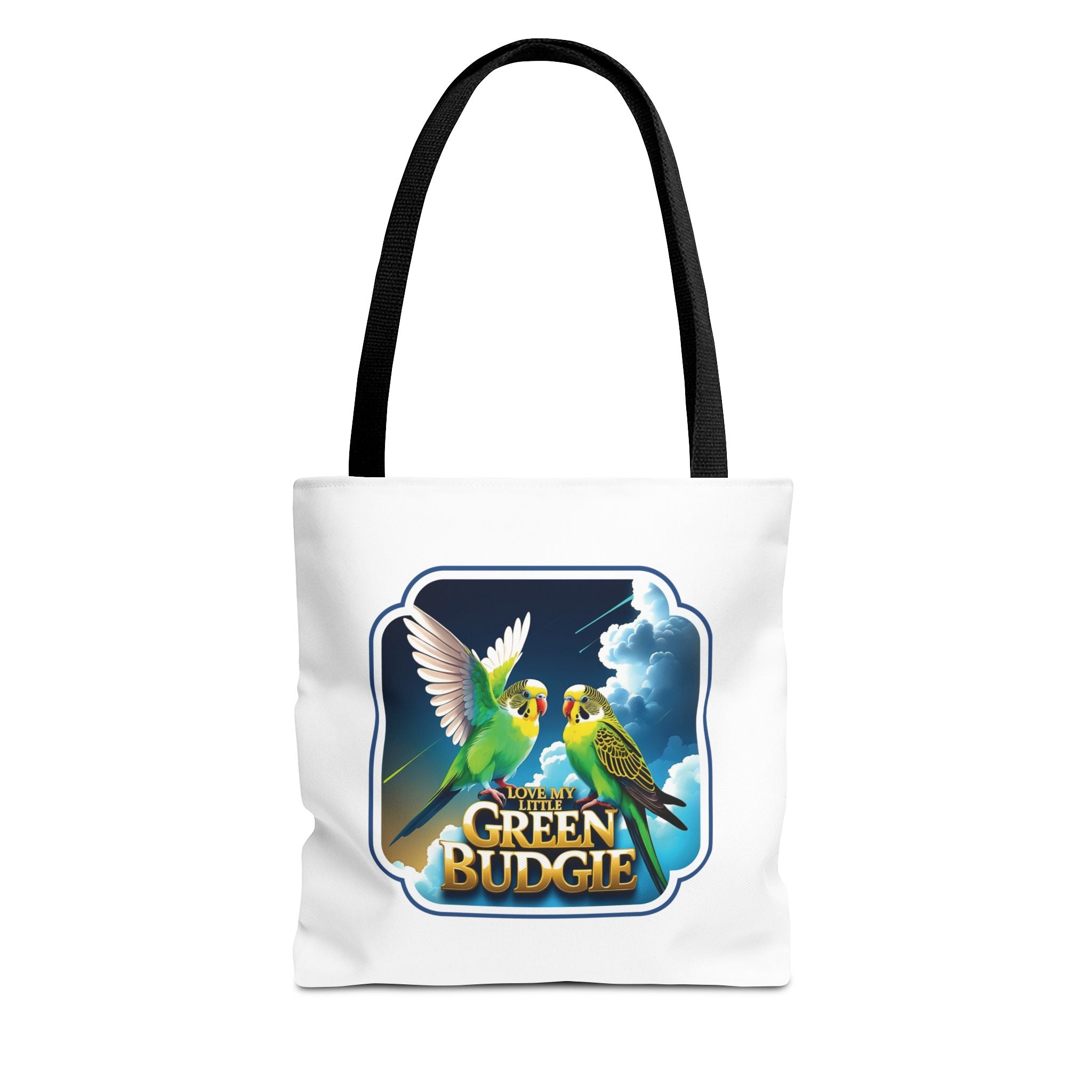 Love My Little Green Budgie Tote Bag