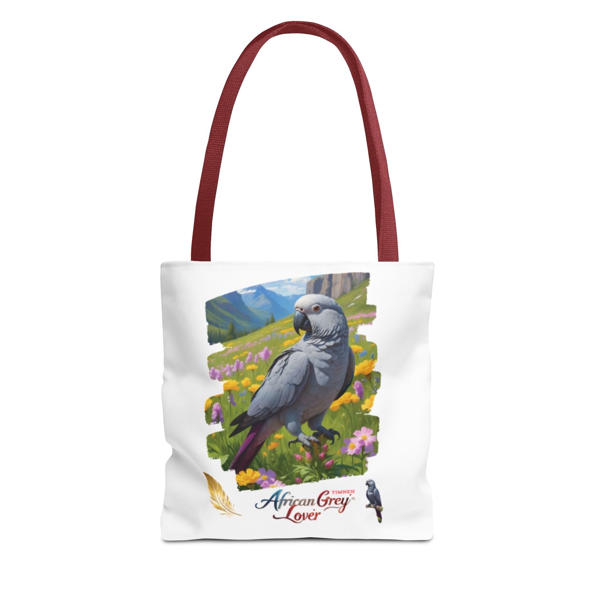 African Grey Timneh Floral Tote Bag