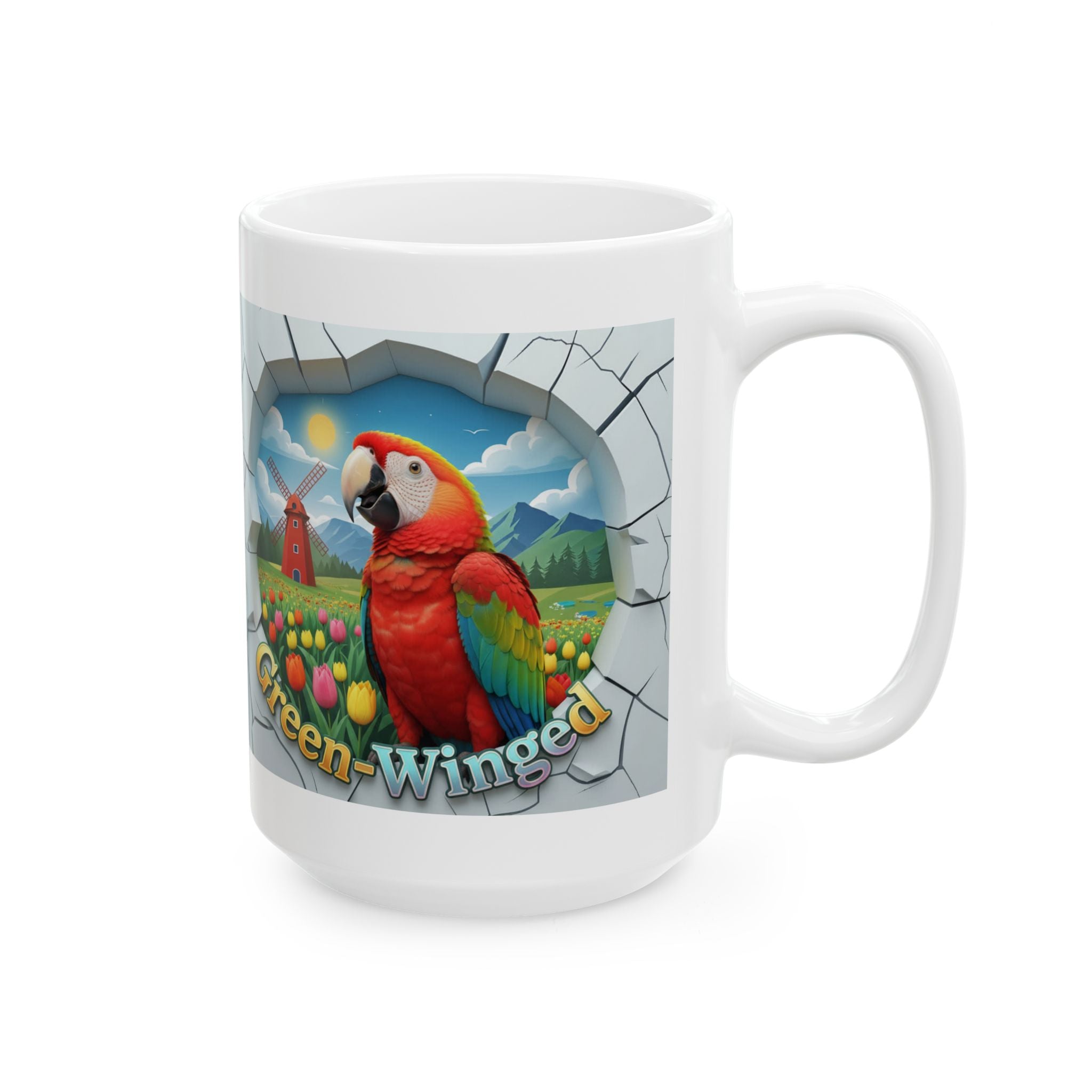 Green Winged Nature Scenic Mug