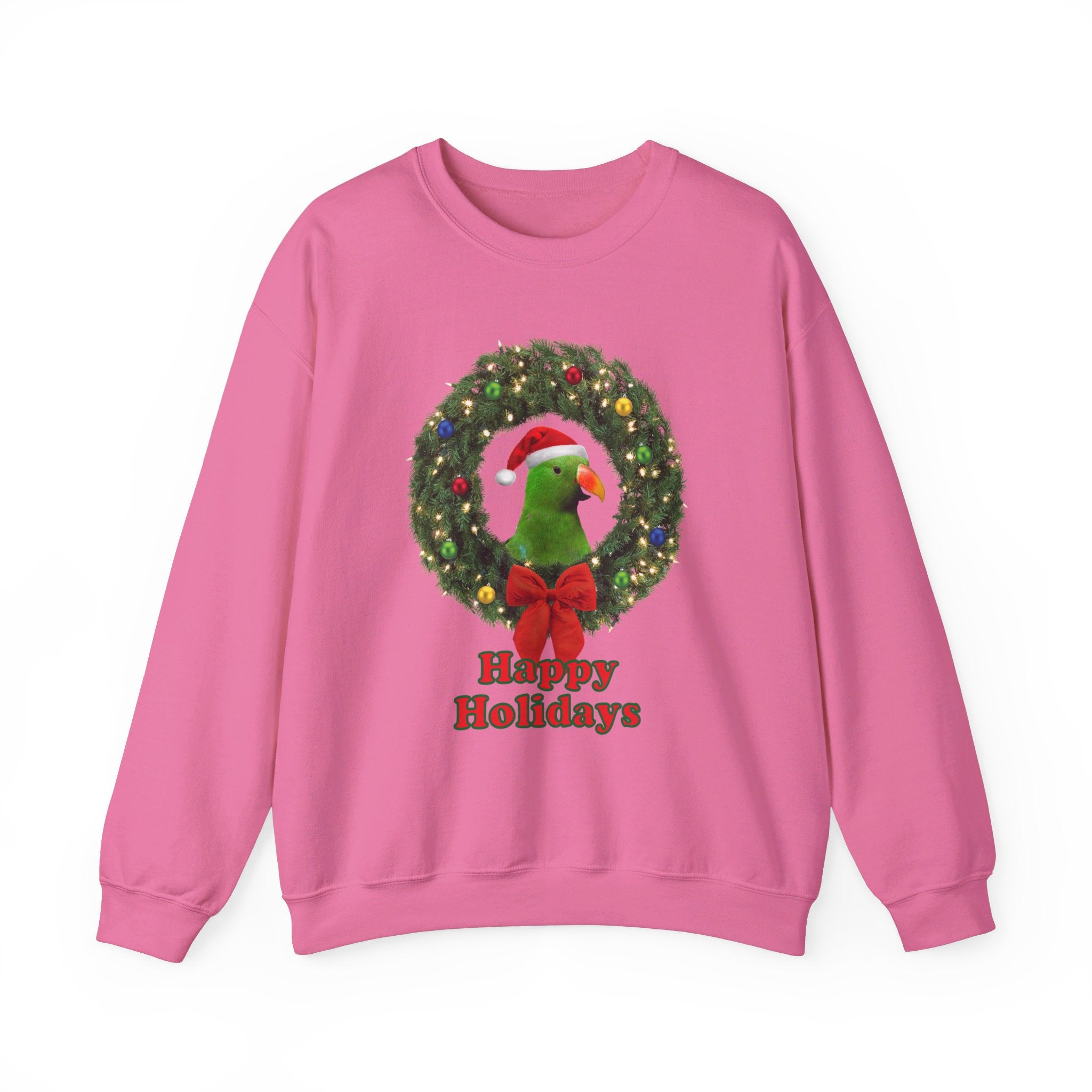 Happy Christmas Holidays Green Eclectus Sweatshirt