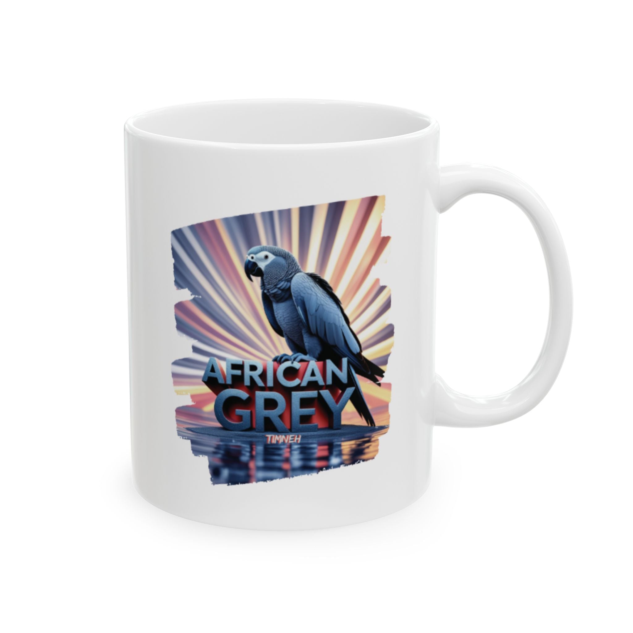 Rainbow African Grey Timneh Mug