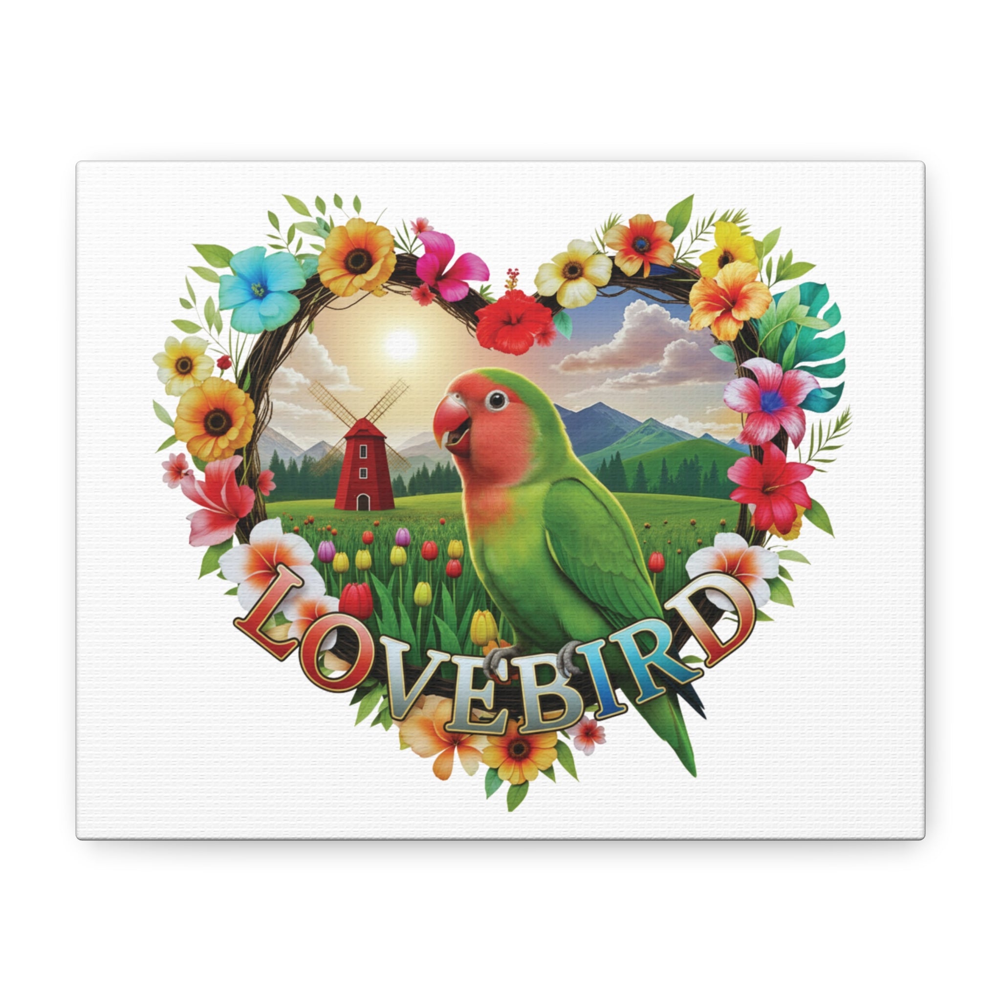 Lovebird Floral Garden Wall-Hanging