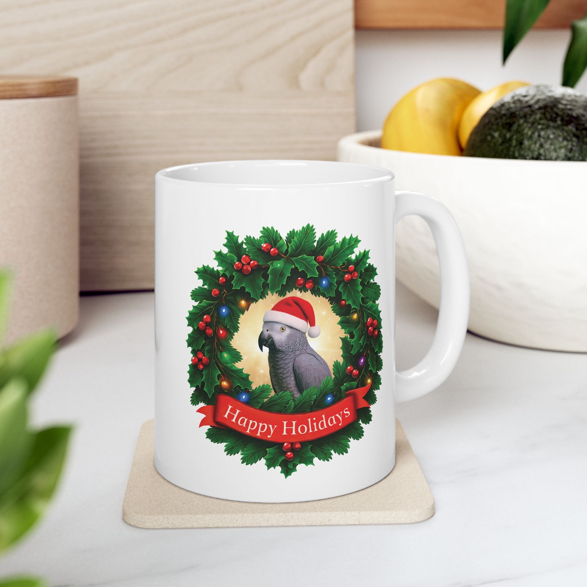 African Grey Rocks Ceramic Mug,