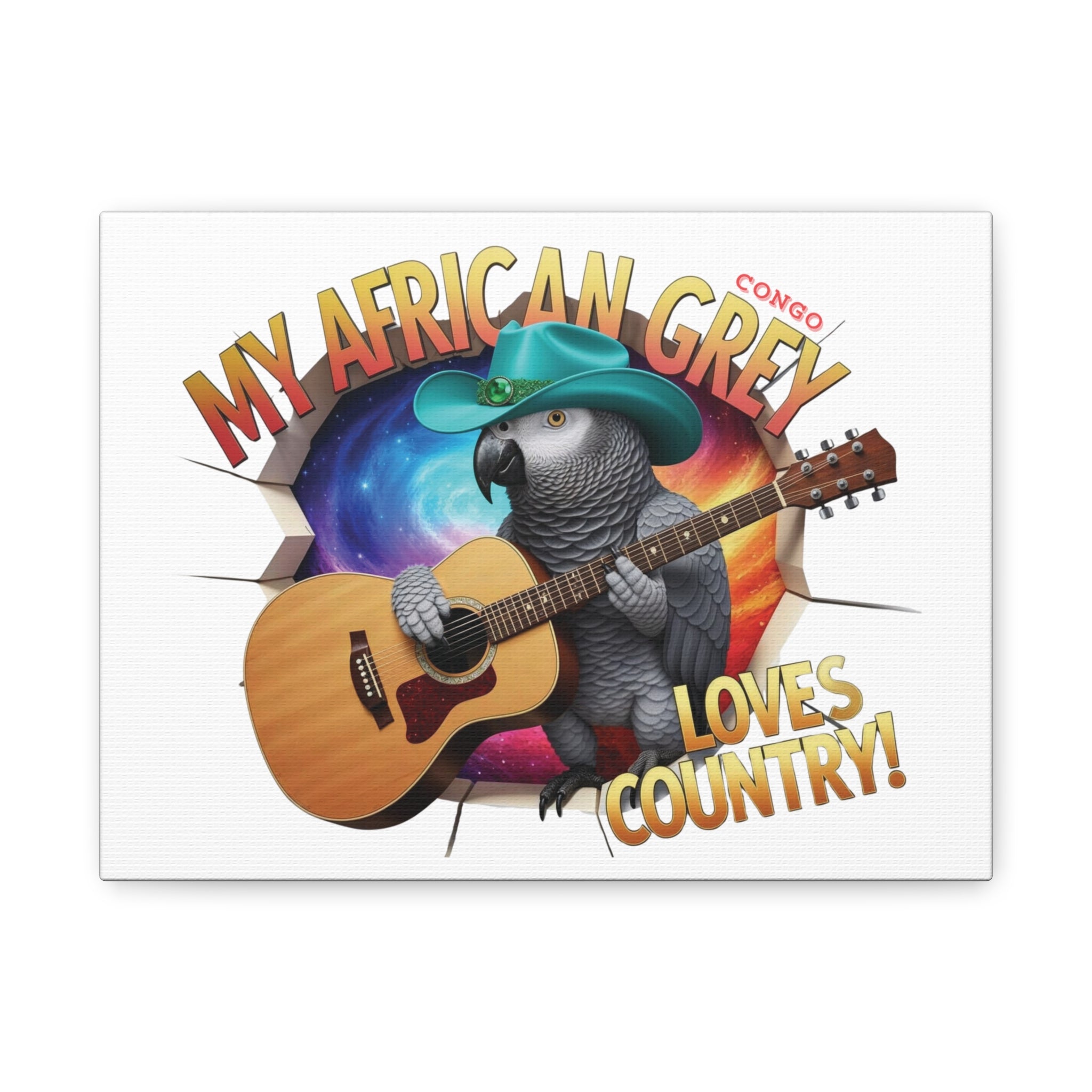 African Grey Congo Loves Country Wall-Hanging