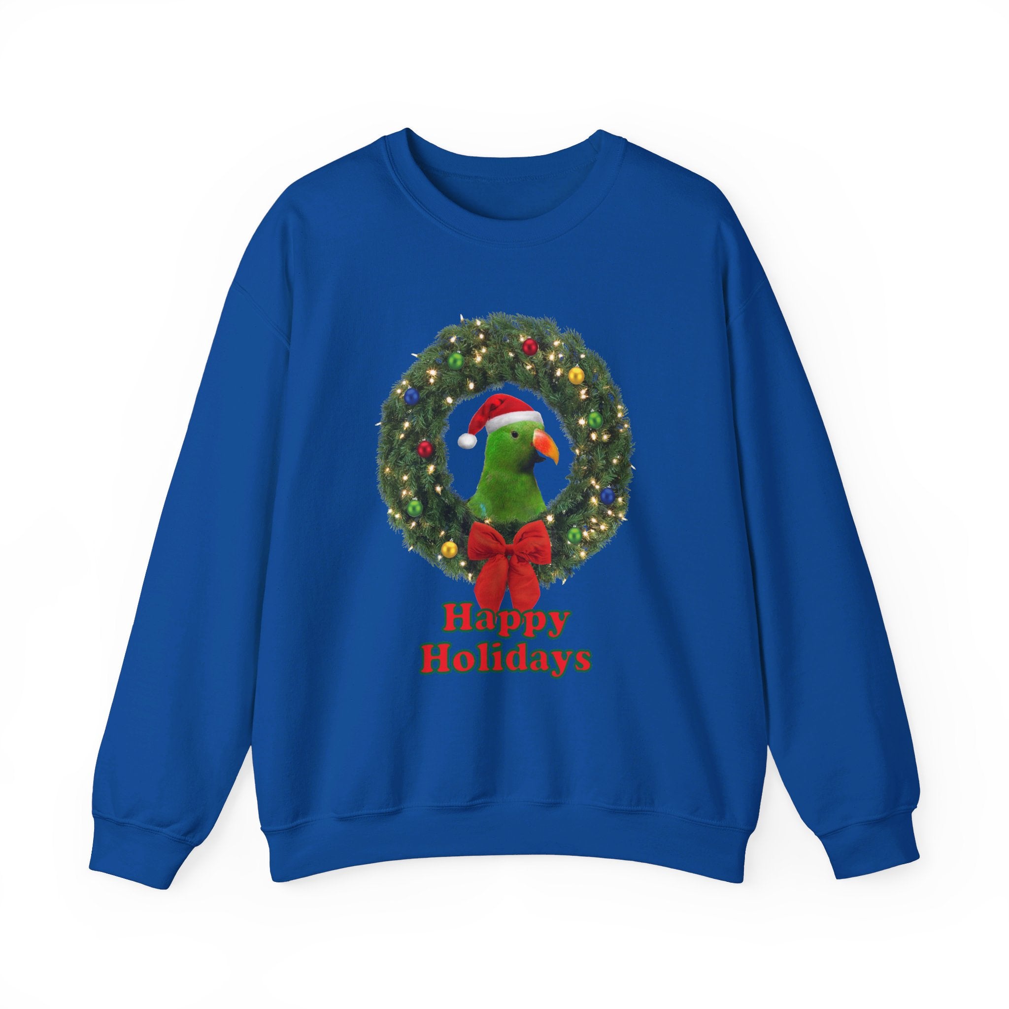 Happy Christmas Holidays Green Eclectus Sweatshirt