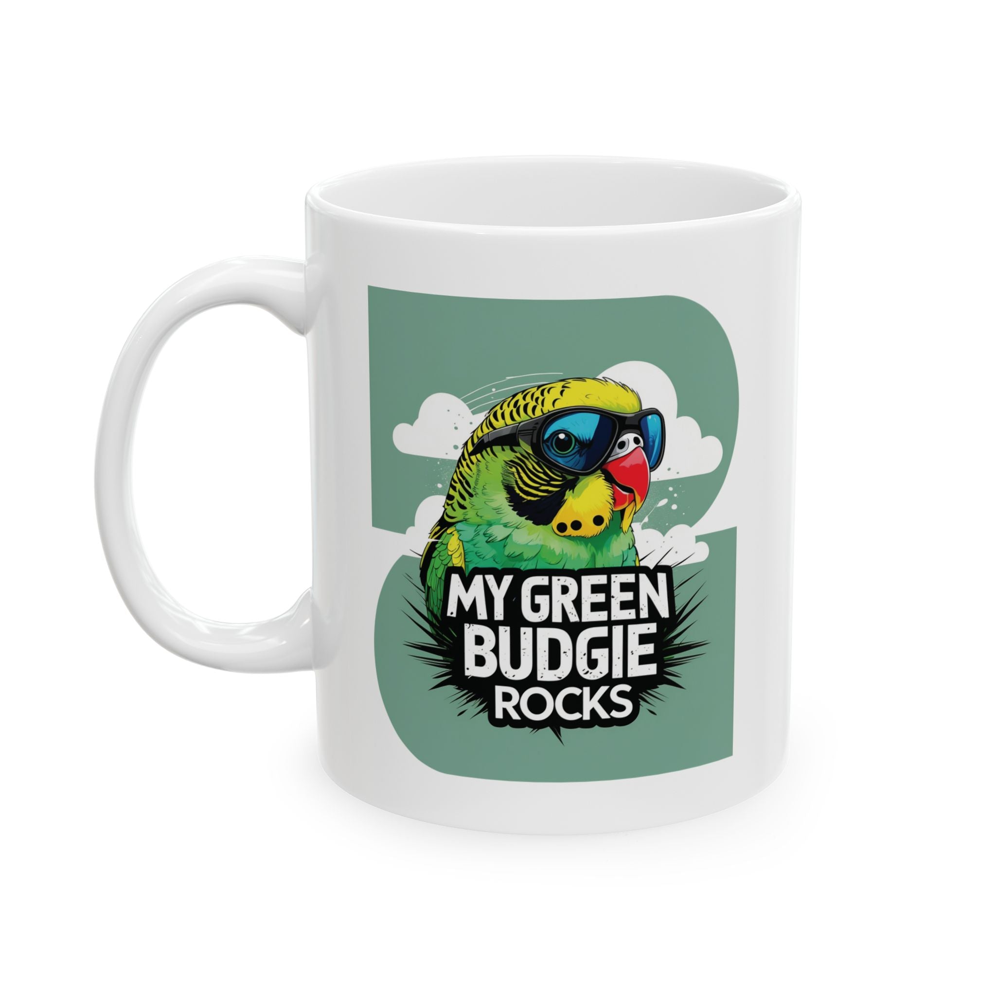My Green Budgie Rocks Mug