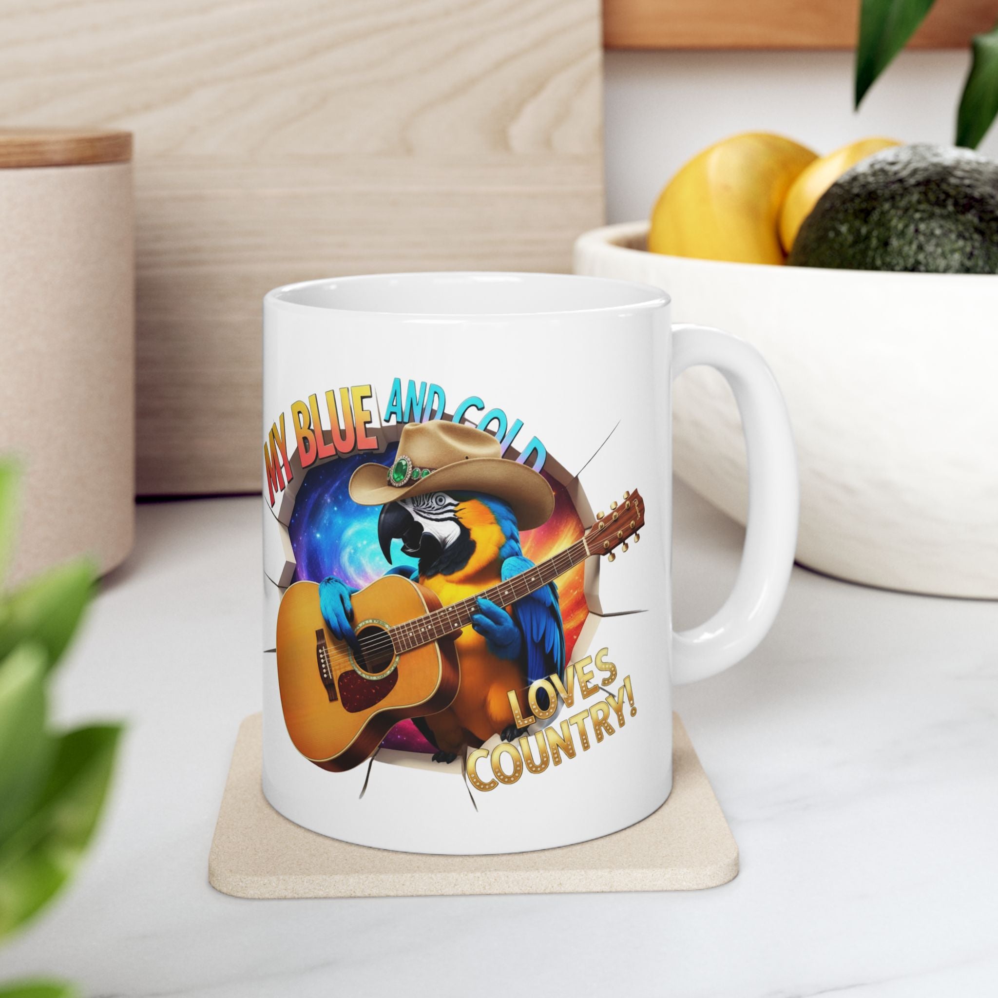 Blue and Gold Loves Country Mug