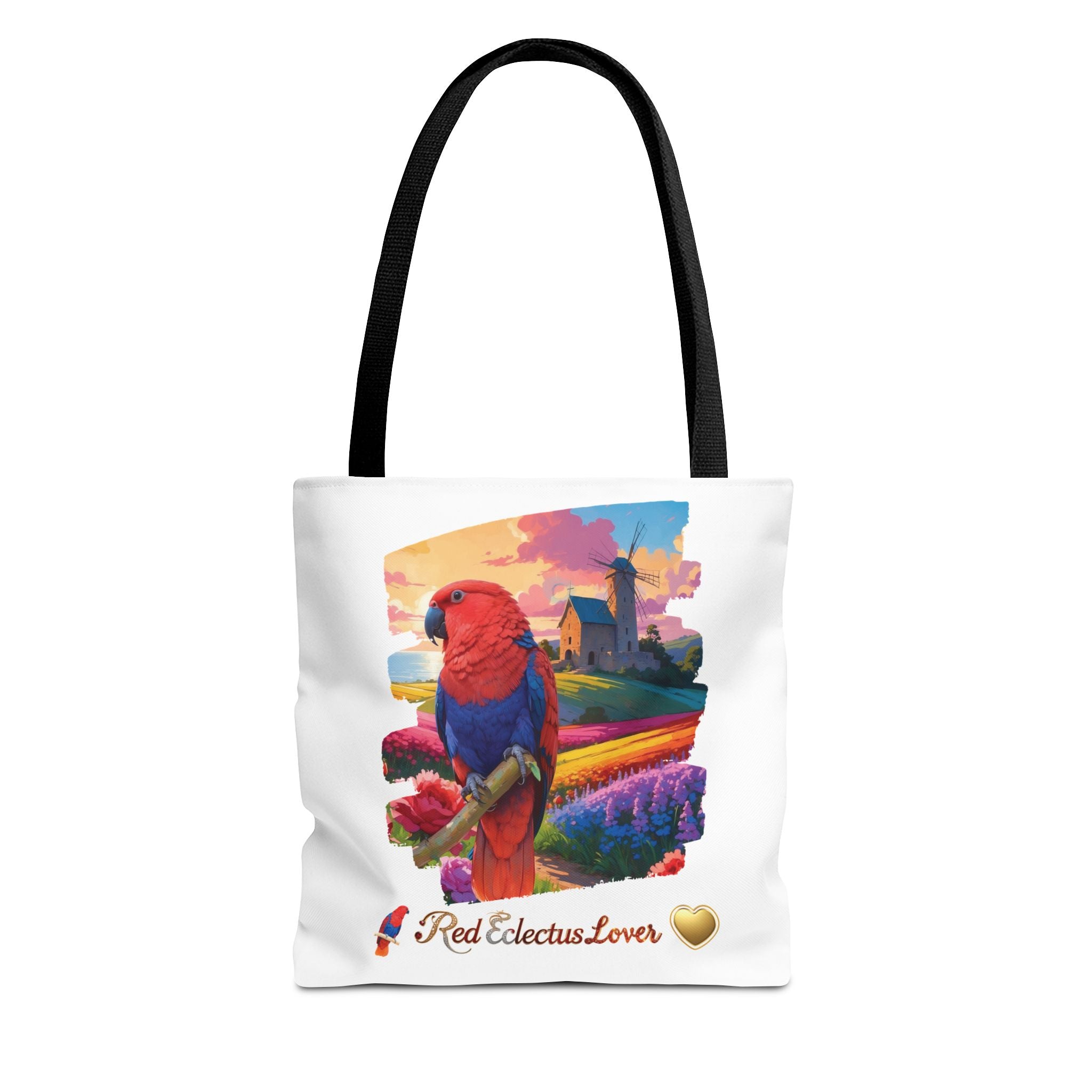 Red Eclectus Tote Bag