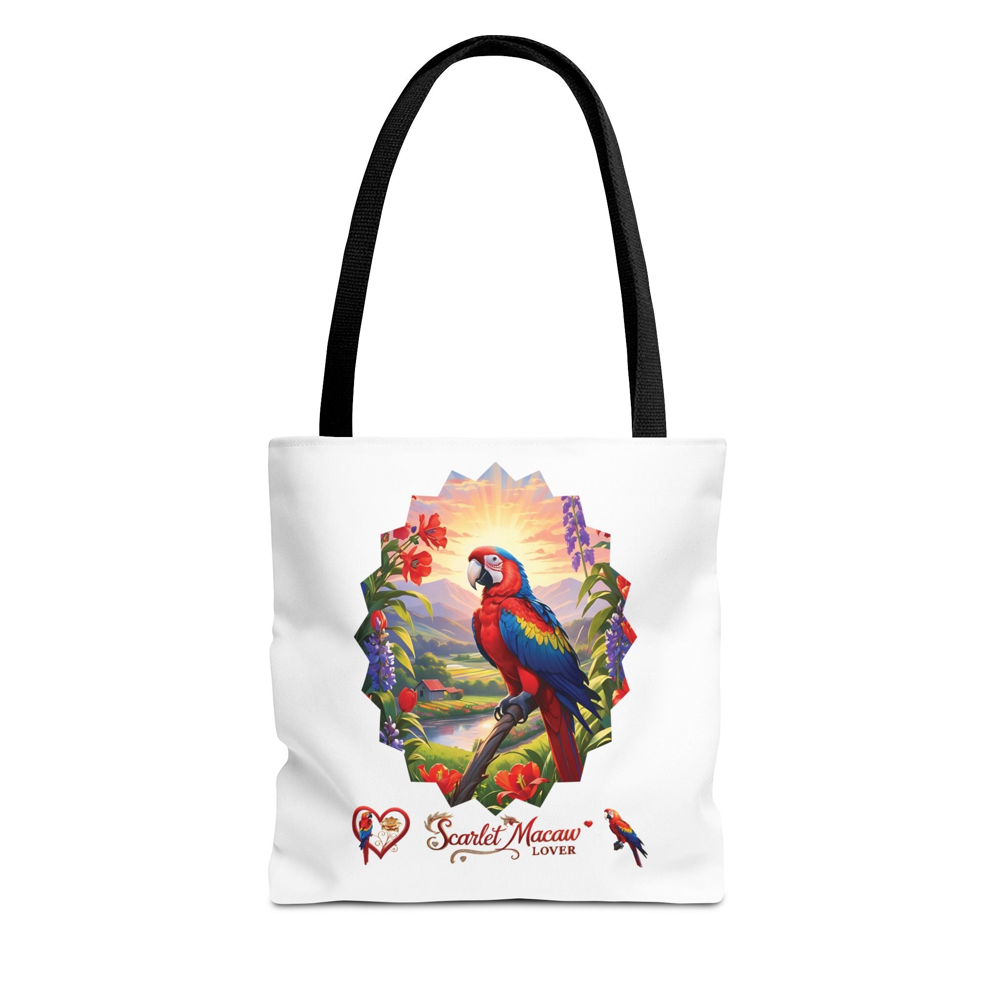 Floral Scarlet Macaw Lover Tote Bag