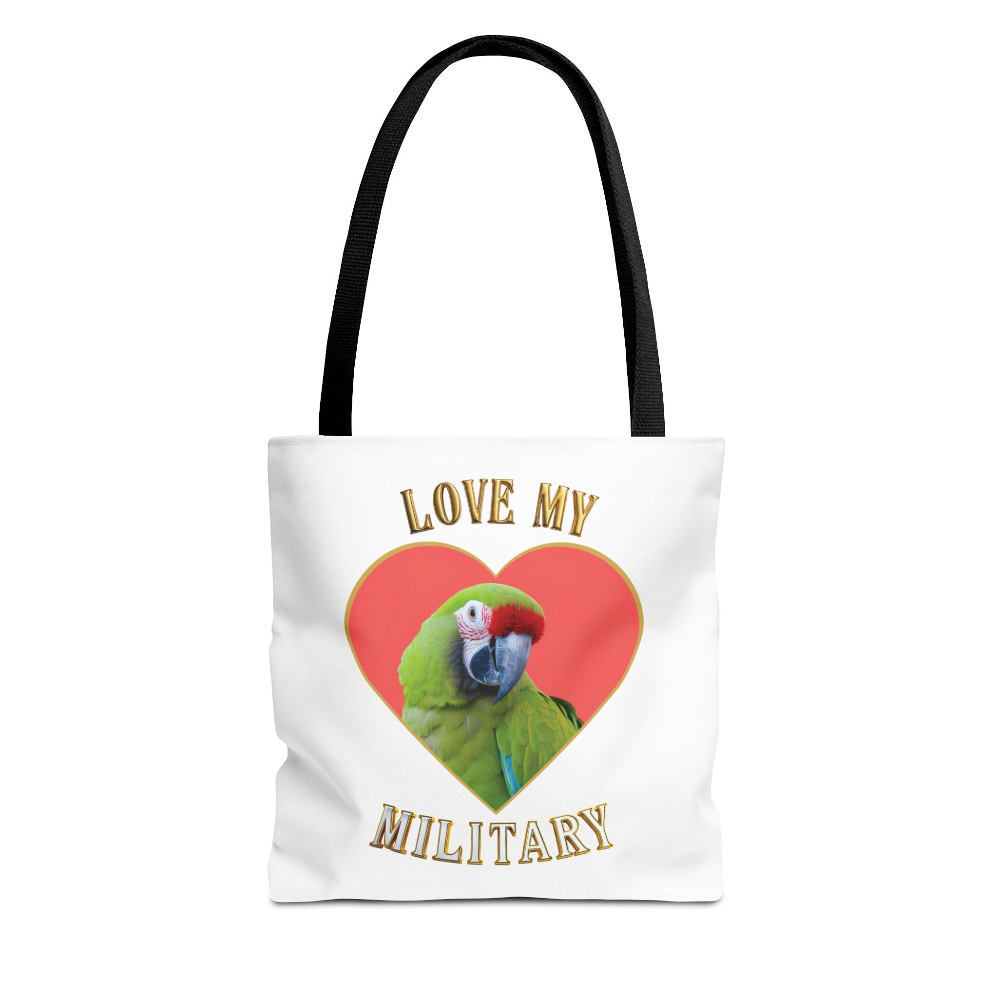 Love My Military Macaw Tote Bag