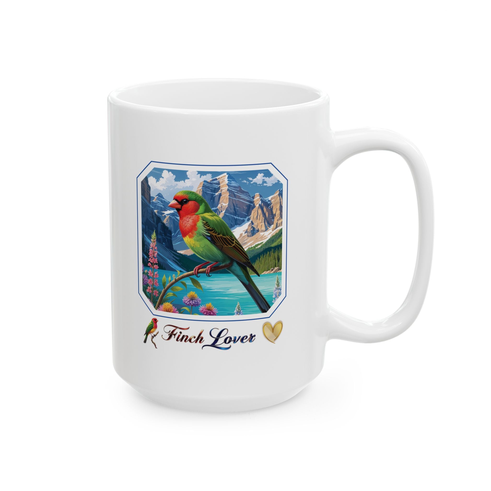 Finch Lover Mountain Mug