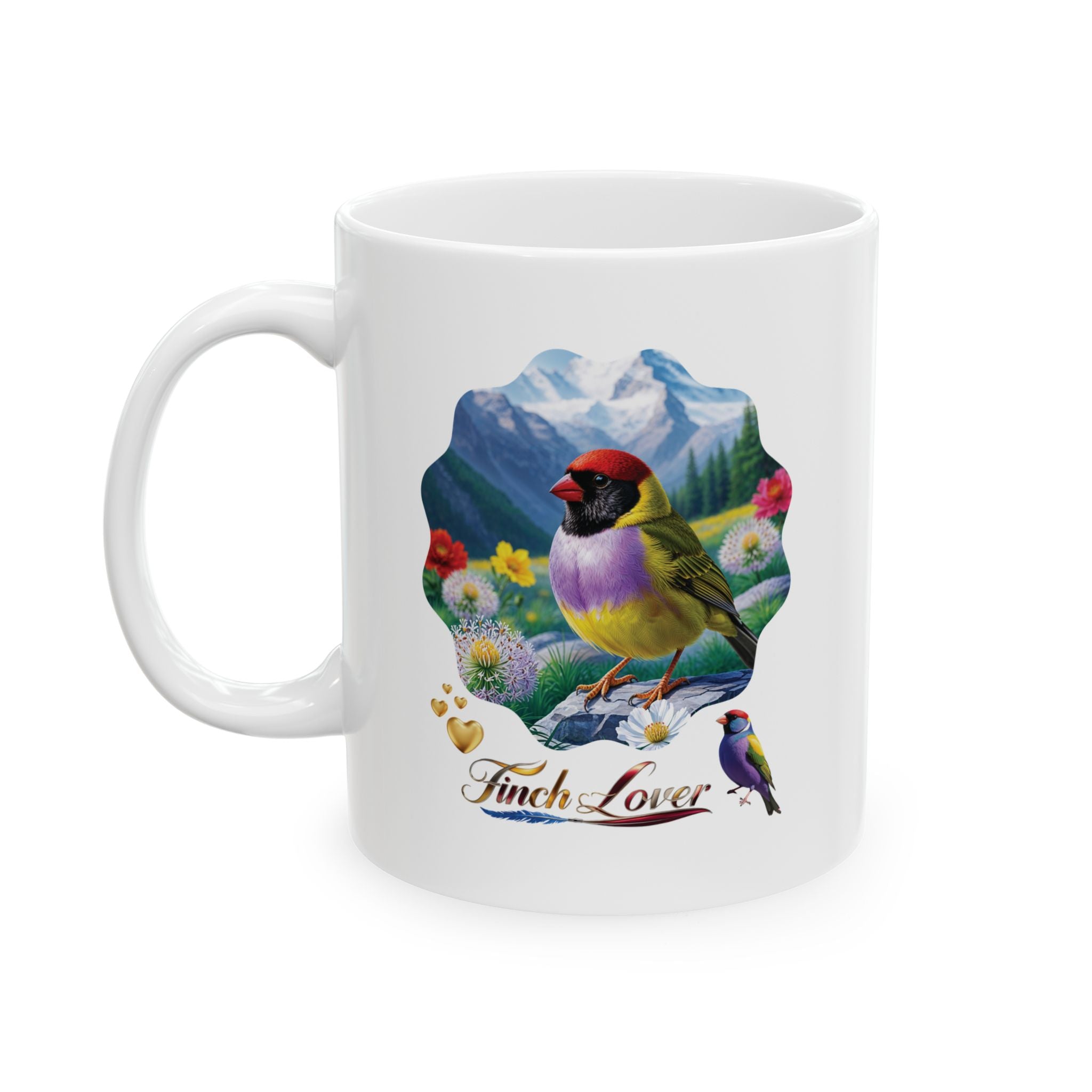 Finch Lover Mountain Mug