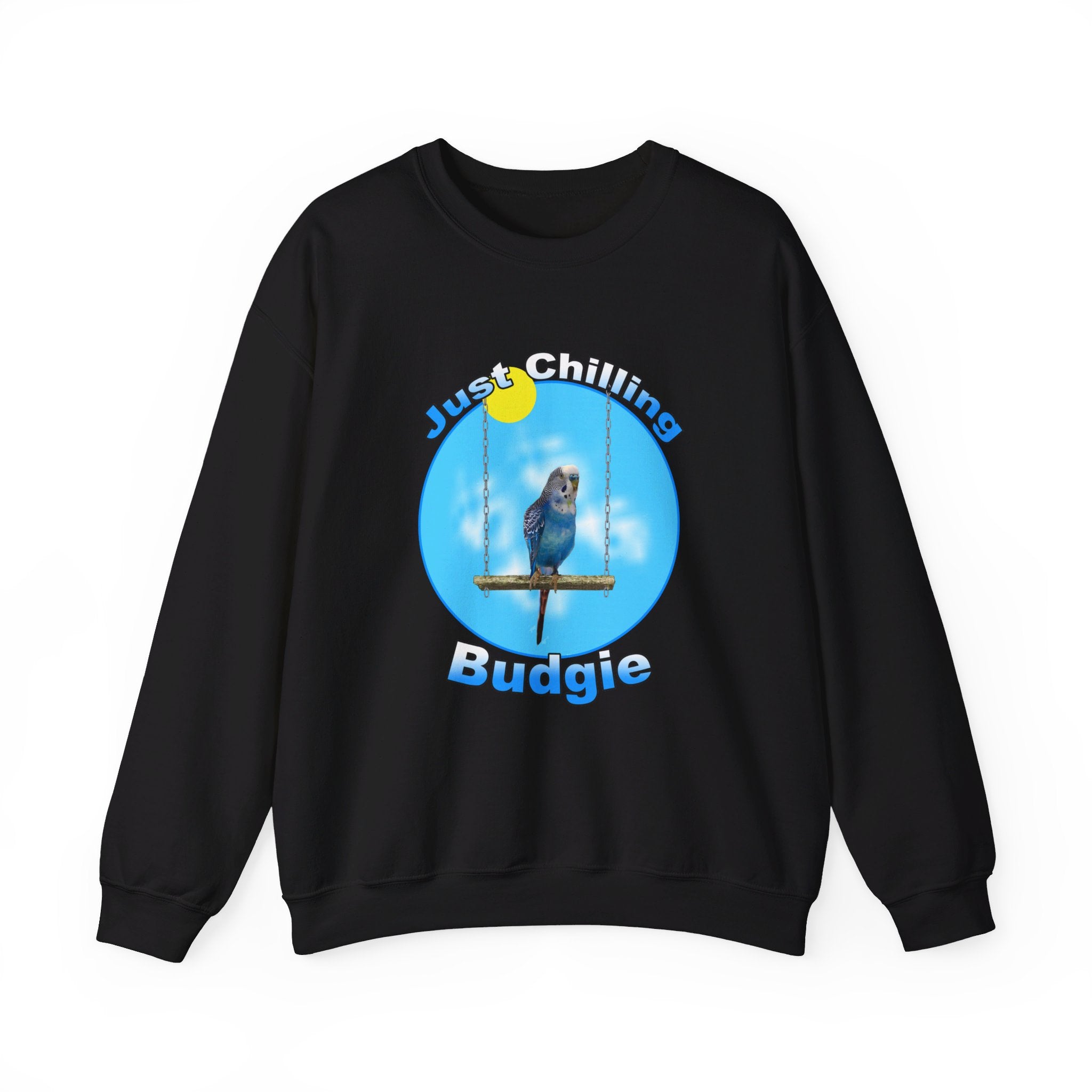 Just Chilling Swing Blue Budgie Sweatshirt