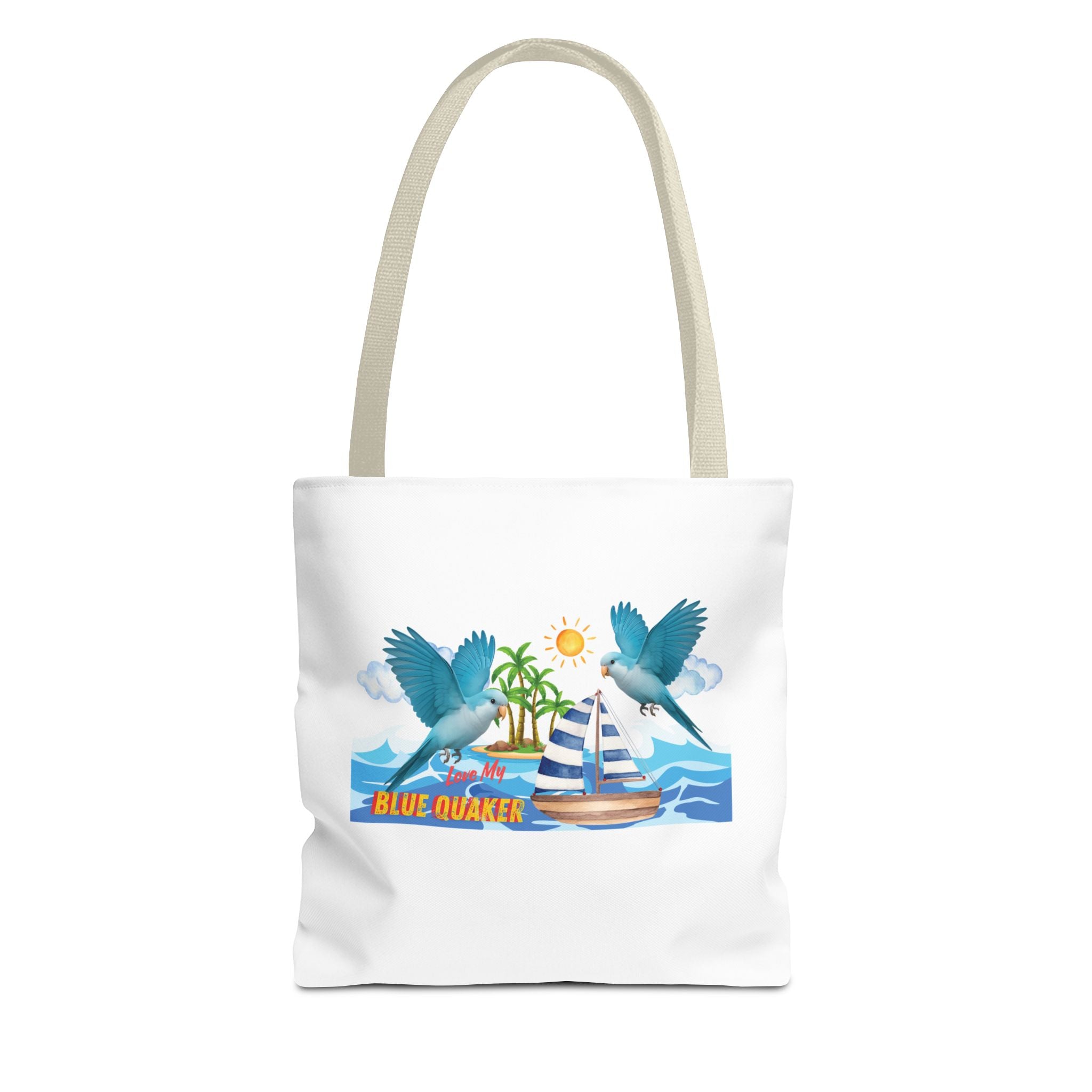 Love My Blue Quaker Sailboat Tote Bag