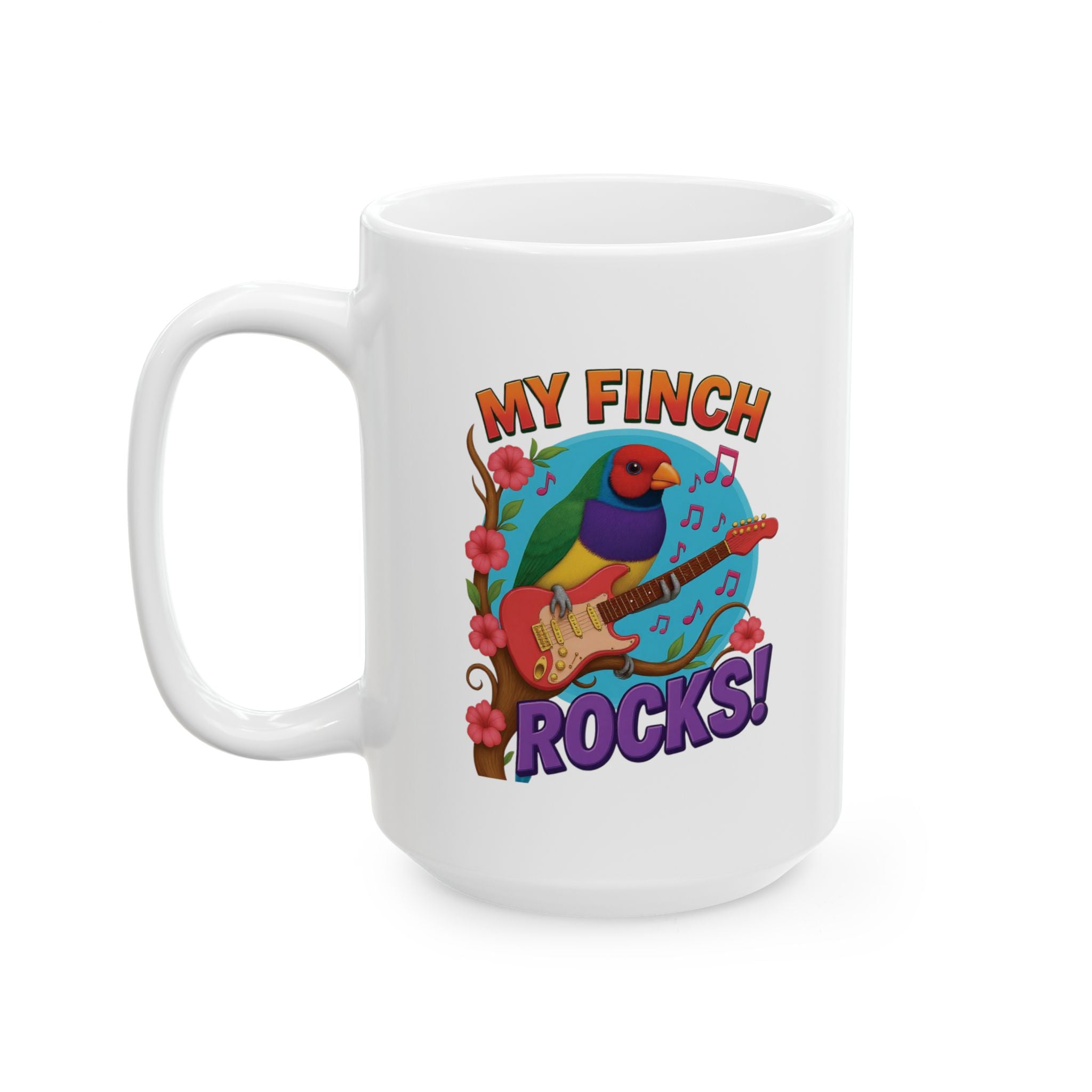 My Finch Rocks Music Mug