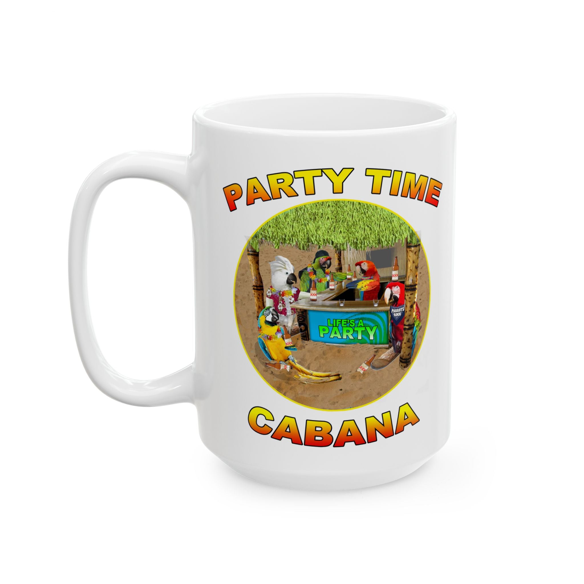 Party Time Life's A Cabana Parrot Mug