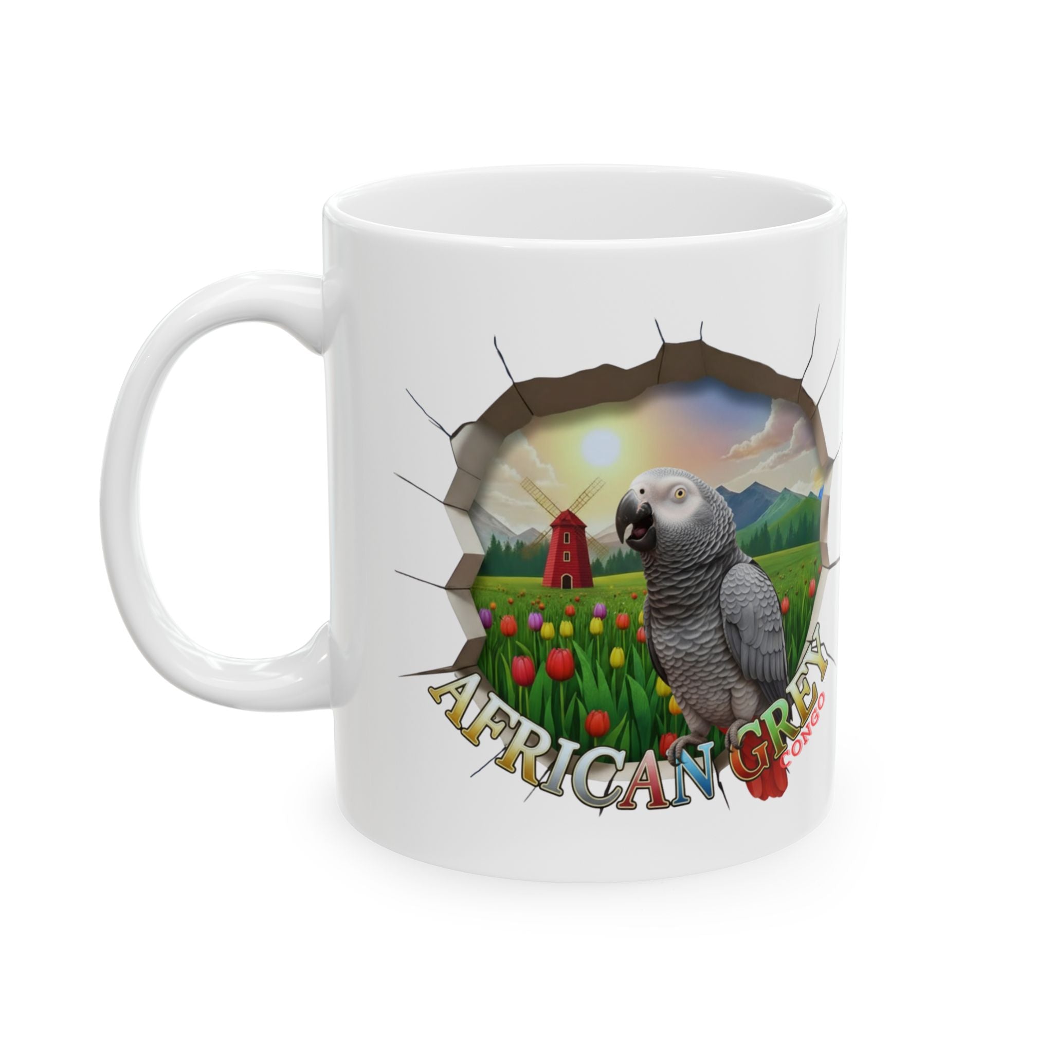 African Grey Congo Meadow Mug