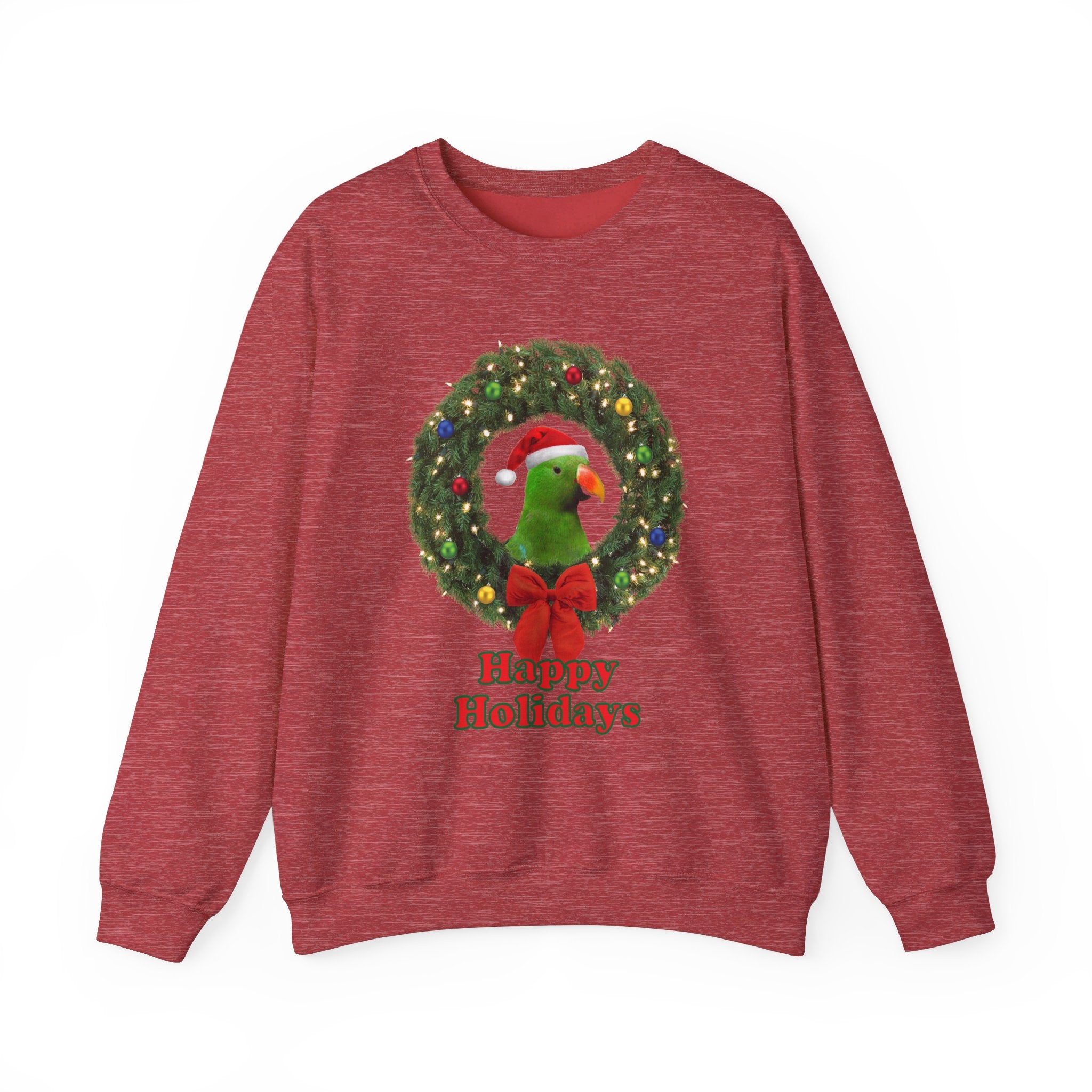 Happy Christmas Holidays Green Eclectus Sweatshirt