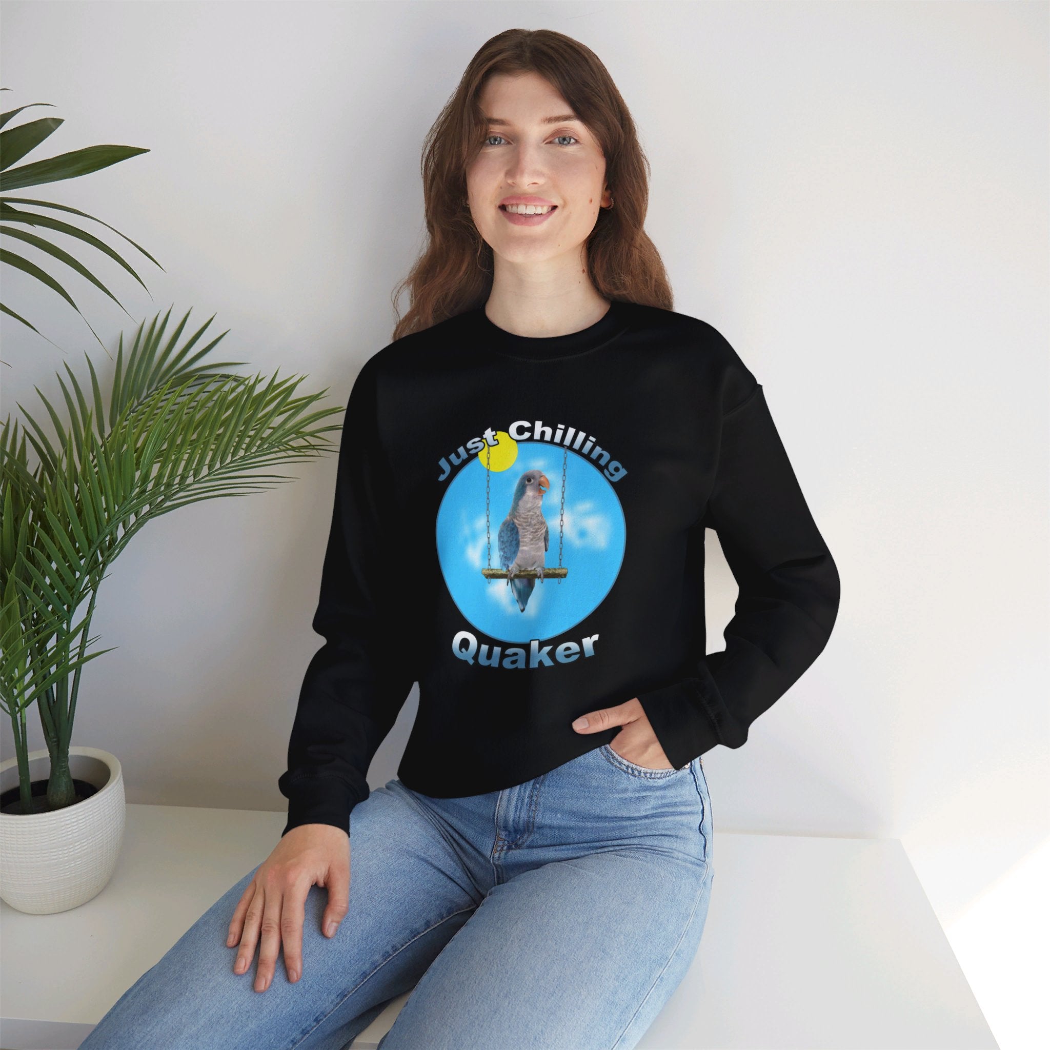 Just Chilling Swing Blue Quaker Sweatshirt