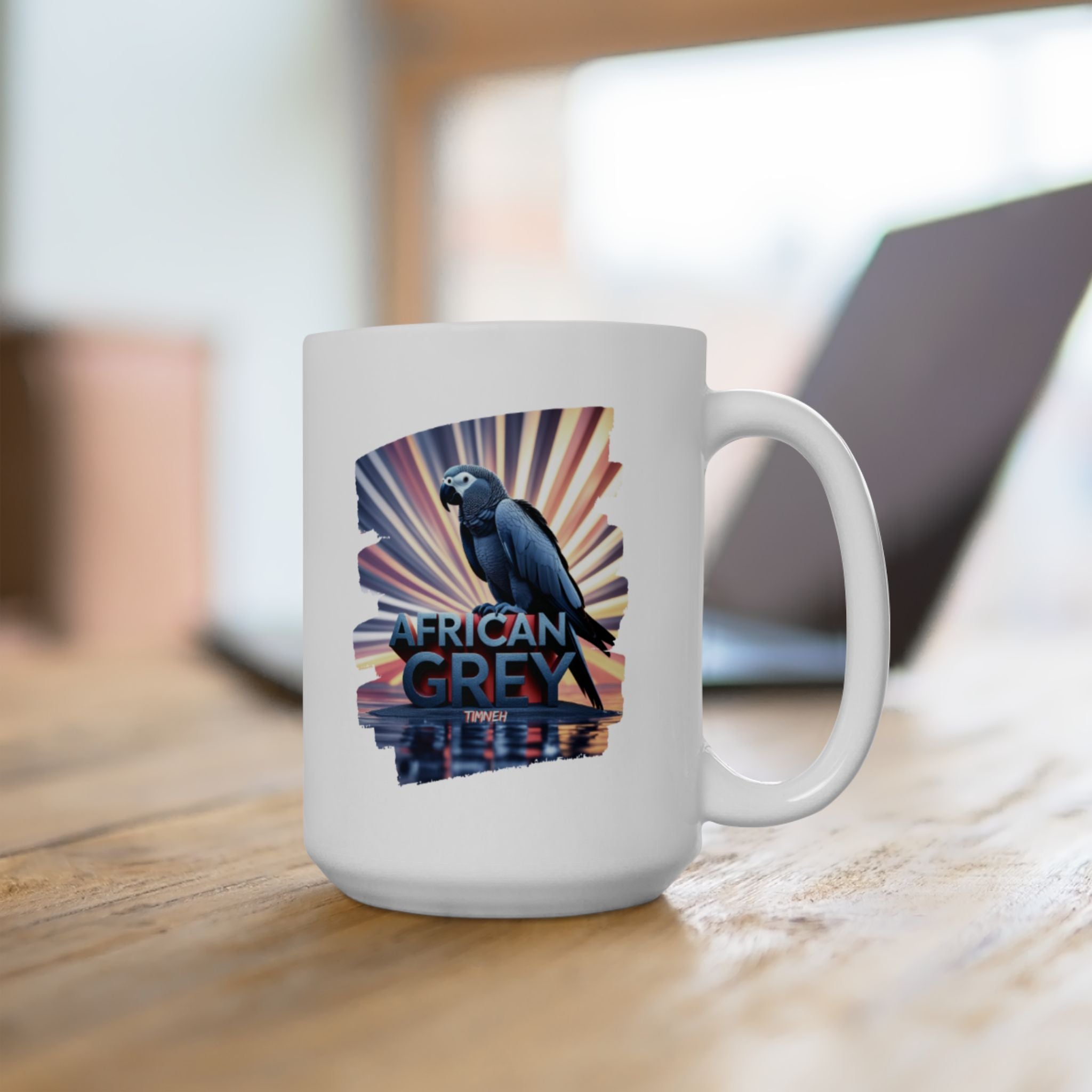 Rainbow African Grey Timneh Mug