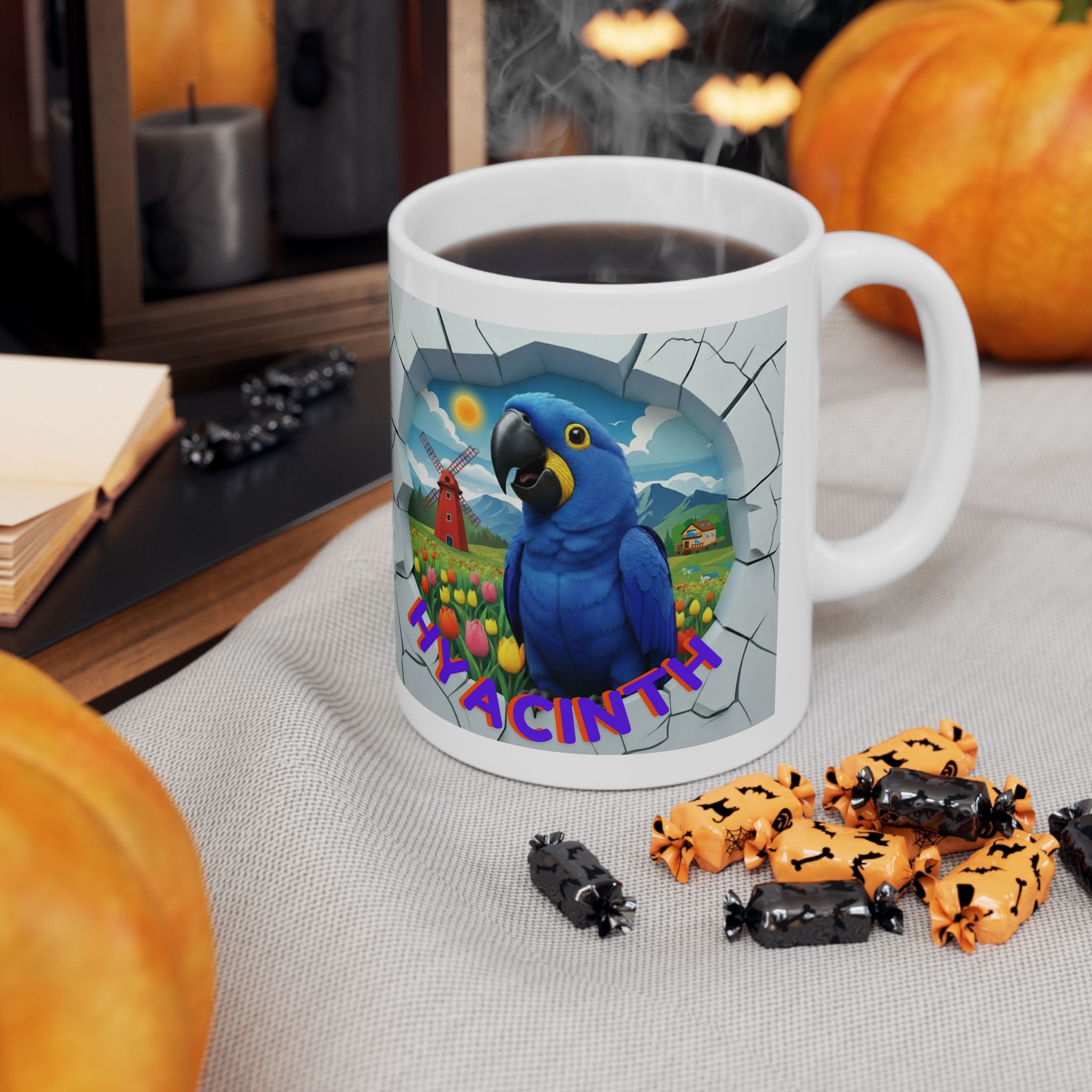 Blue Hyacinth Tulip Windmill Field Mug