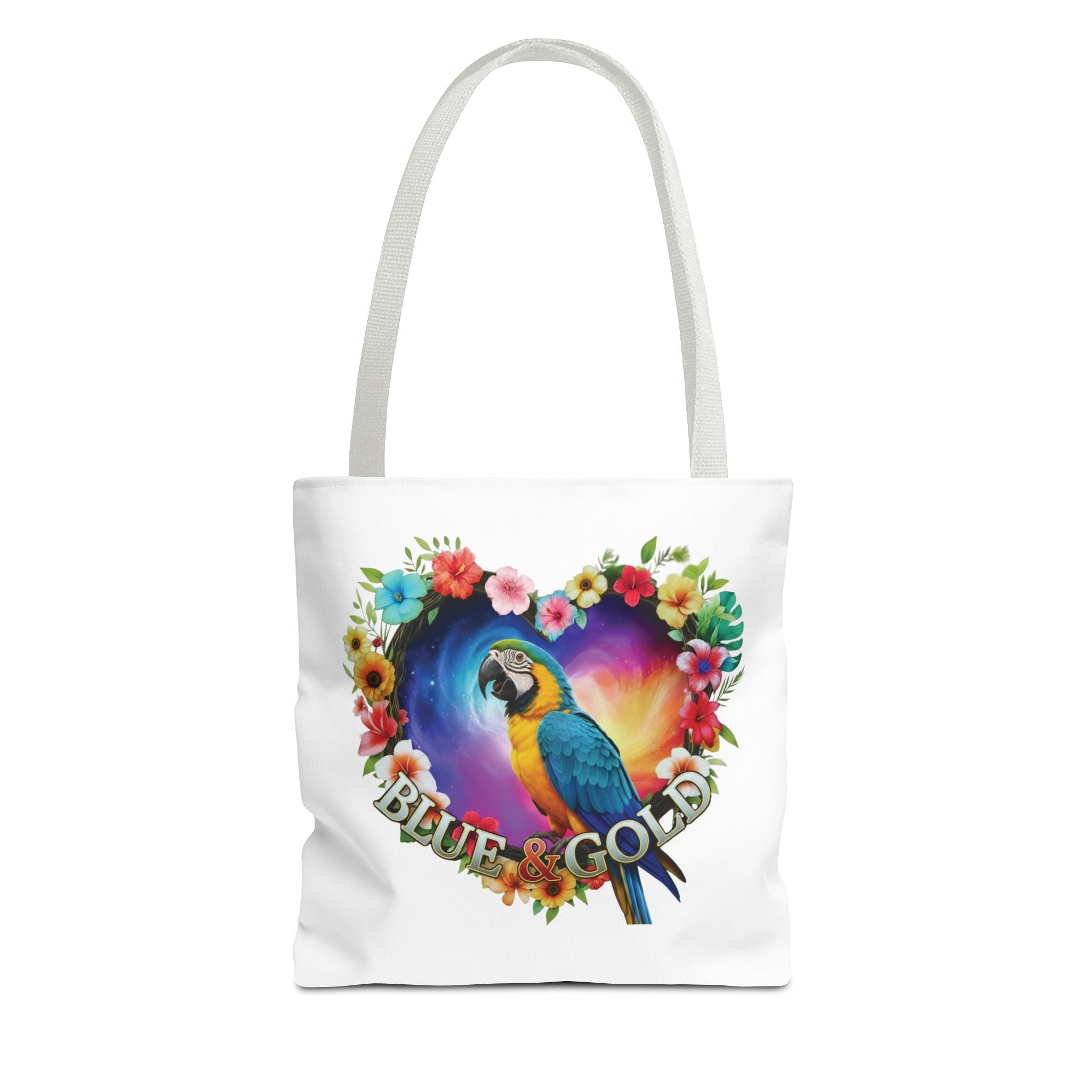 Blue & Golden Heart Tote Bag