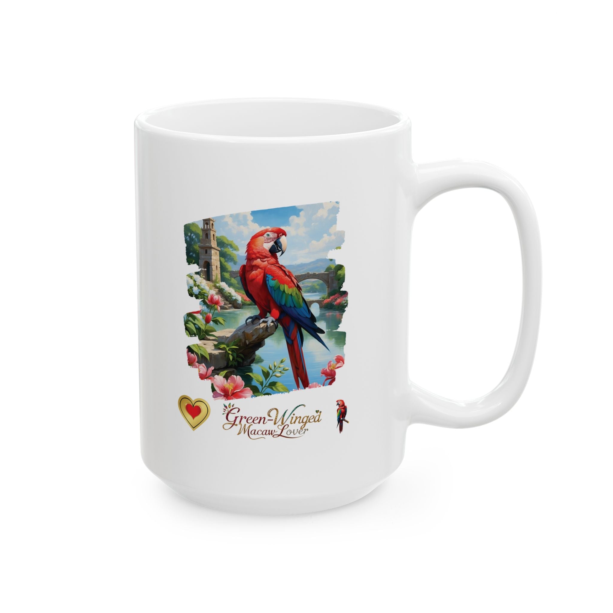 Rainbow Green-Winged Macaw Lover Mug