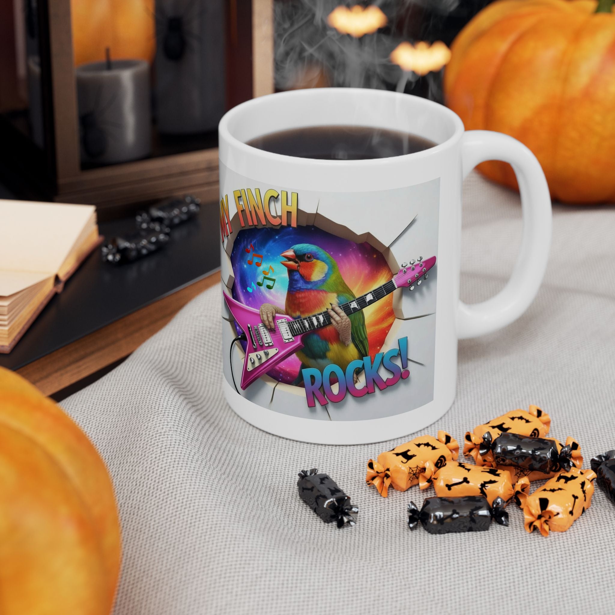 My Finch Rocks Guitar Mug