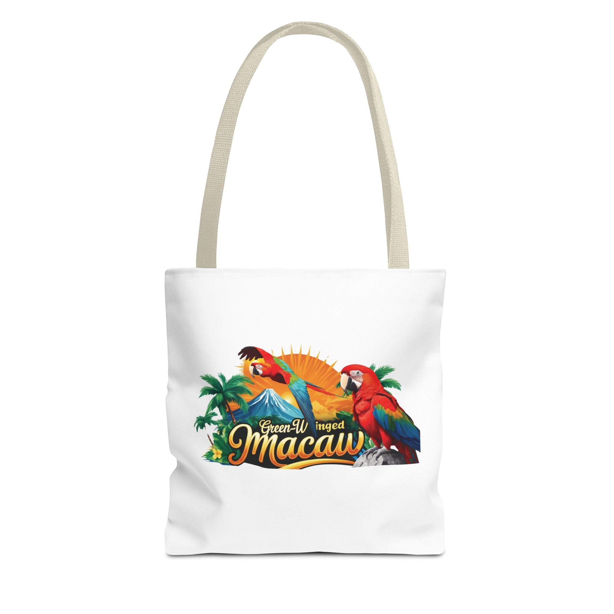 Rainbow Green Winged Macaw Tote Bag