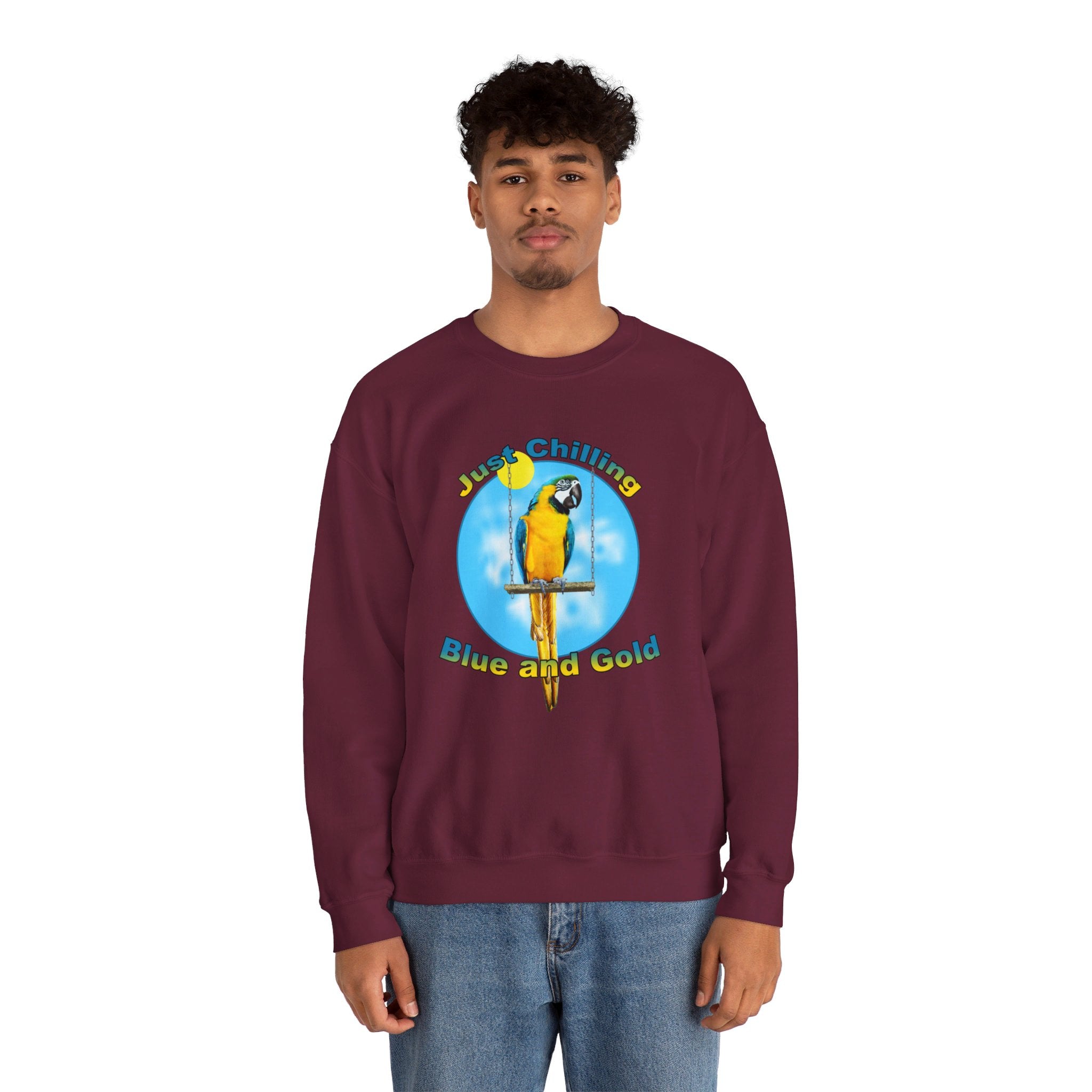 Just Chilling Swing Blue And Gold Sweatshirt