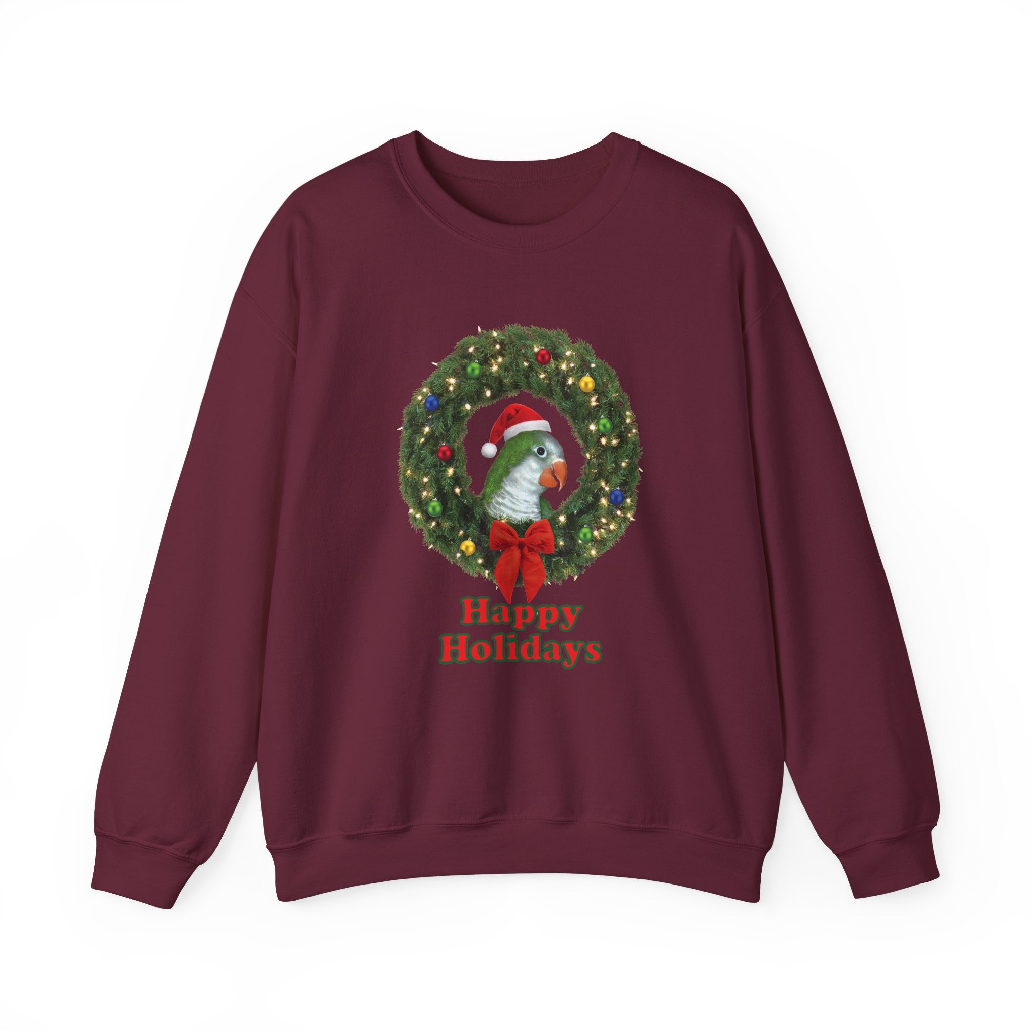 Happy Christmas Holidays Green Quaker Sweatshirt