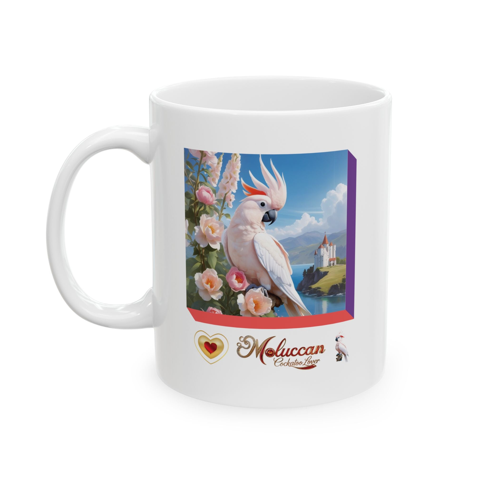 Moluccan Cockatoo Lover Floral Mug