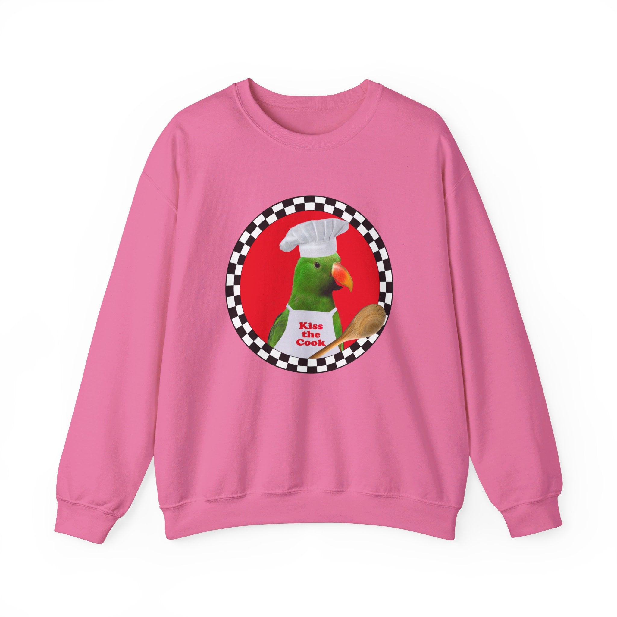 Kiss The Cook Spoon Green Eclectus Sweatshirt