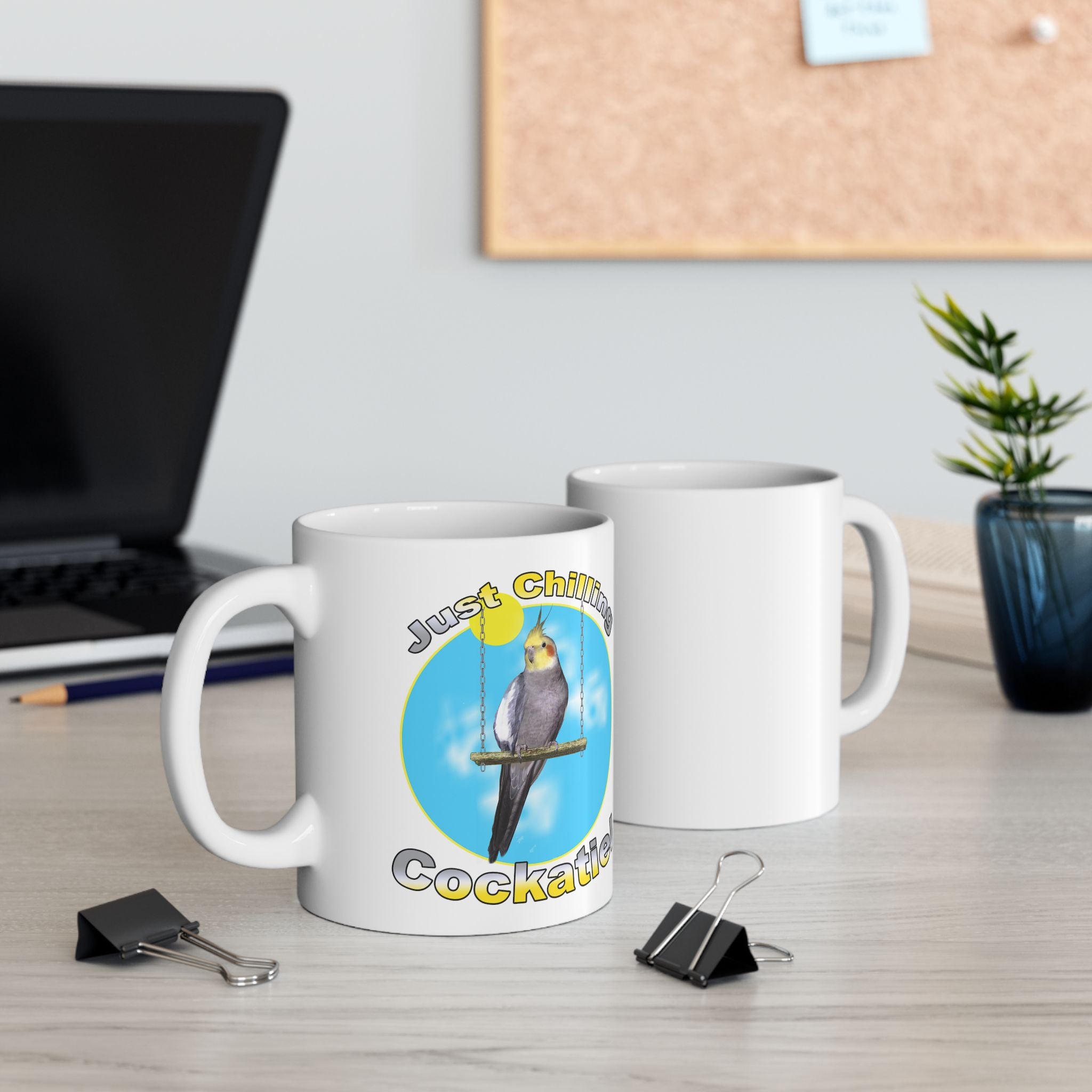 Just Chilling Swing Cockatiel Mug