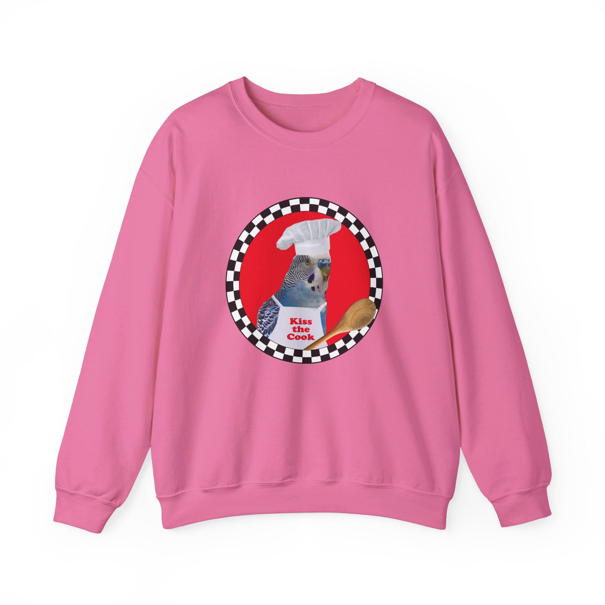 Kiss The Cook Spoon Blue Budgie Sweatshirt