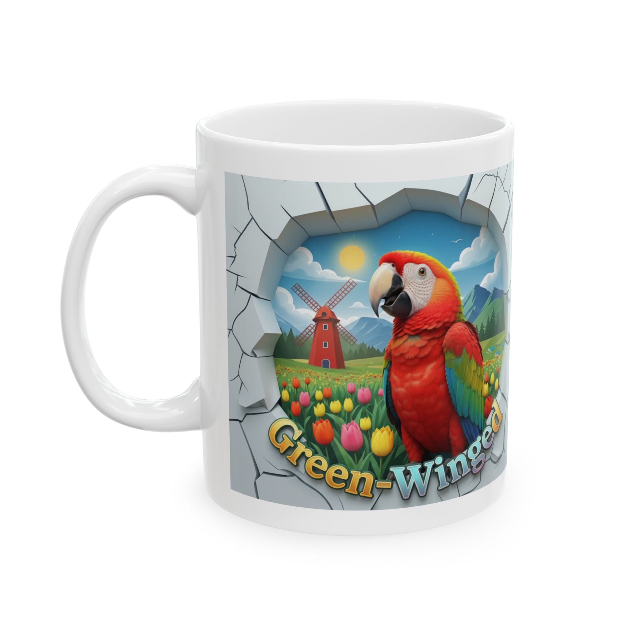 Green Winged Nature Scenic Mug