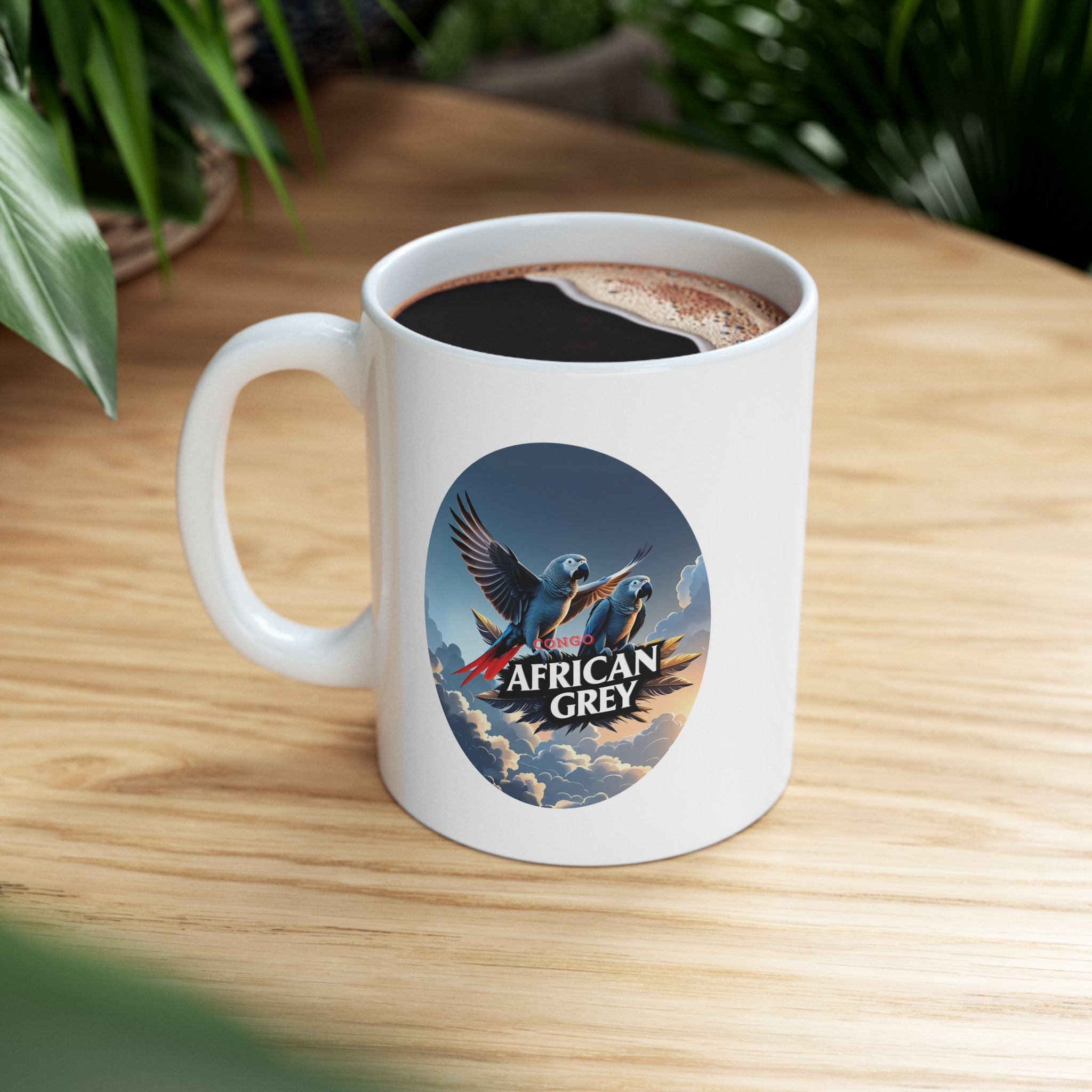 African Grey Congo Ceramic Mug